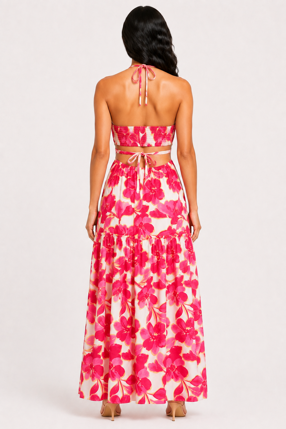 zah Dresses Colette Floral Maxi Dress - Pink