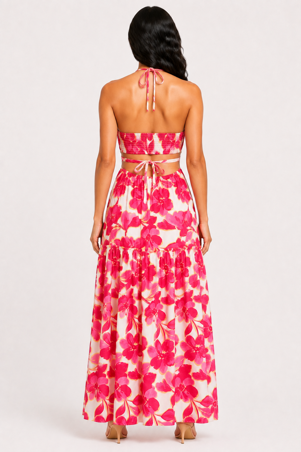 zah Dresses Colette Floral Maxi Dress - Pink
