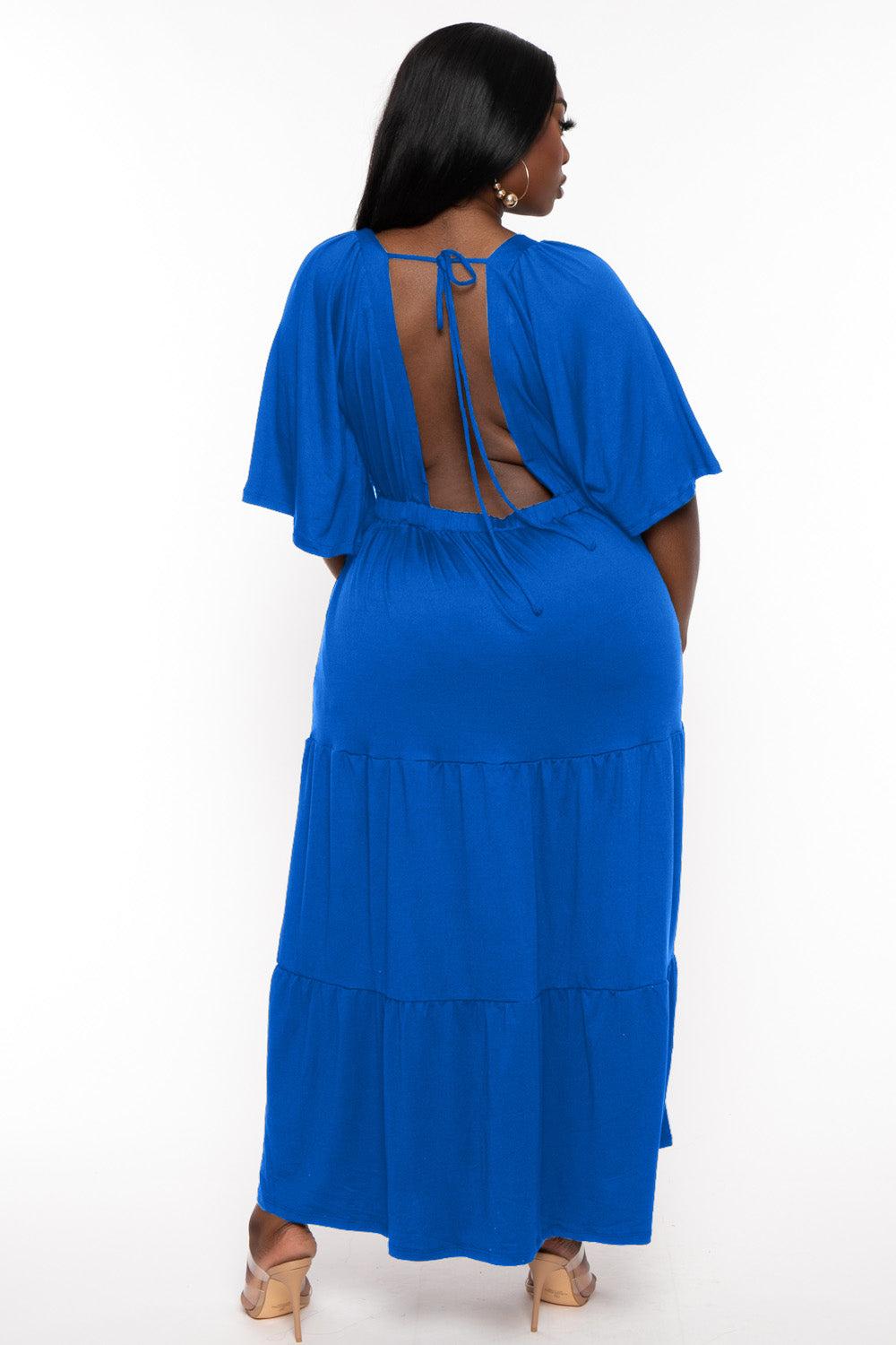 CULTURE CODE Dresses Copy of Copy of Plus Size Ariella Tiered Maxi  Dress - Blue