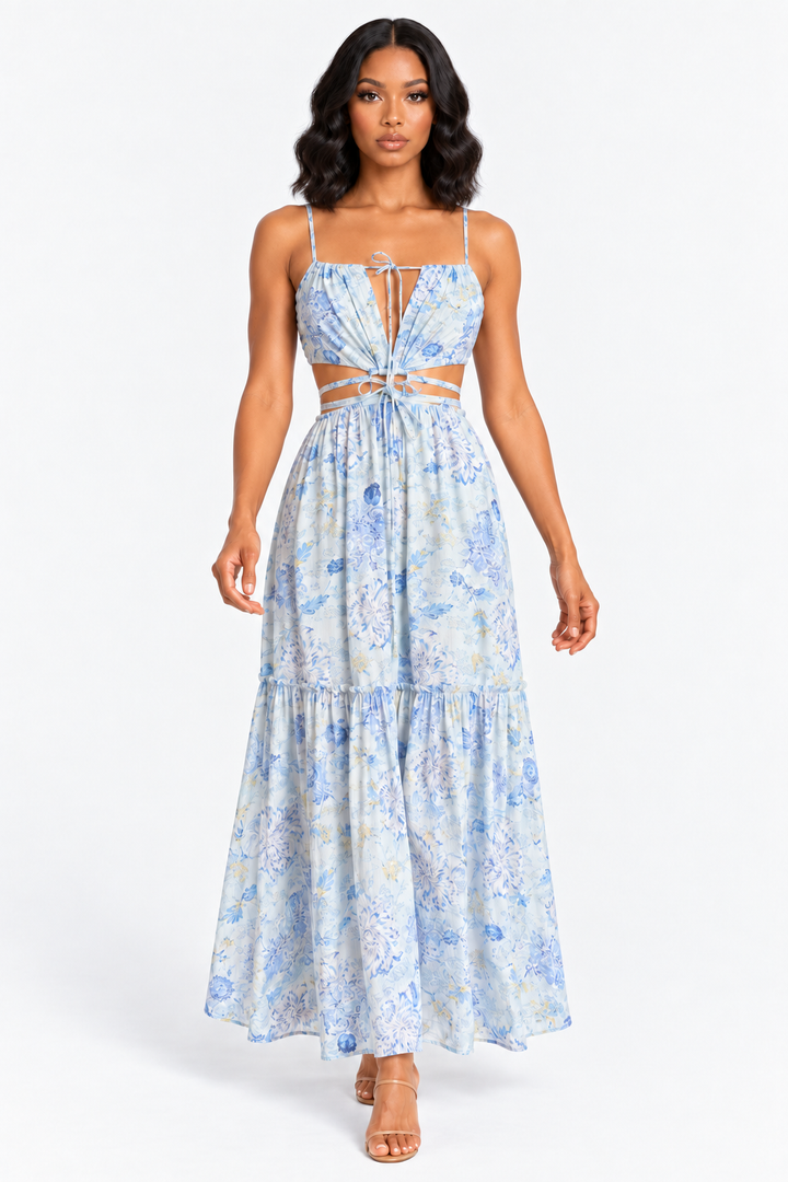 zah Dresses Malia Maxi Dress - Light Blue