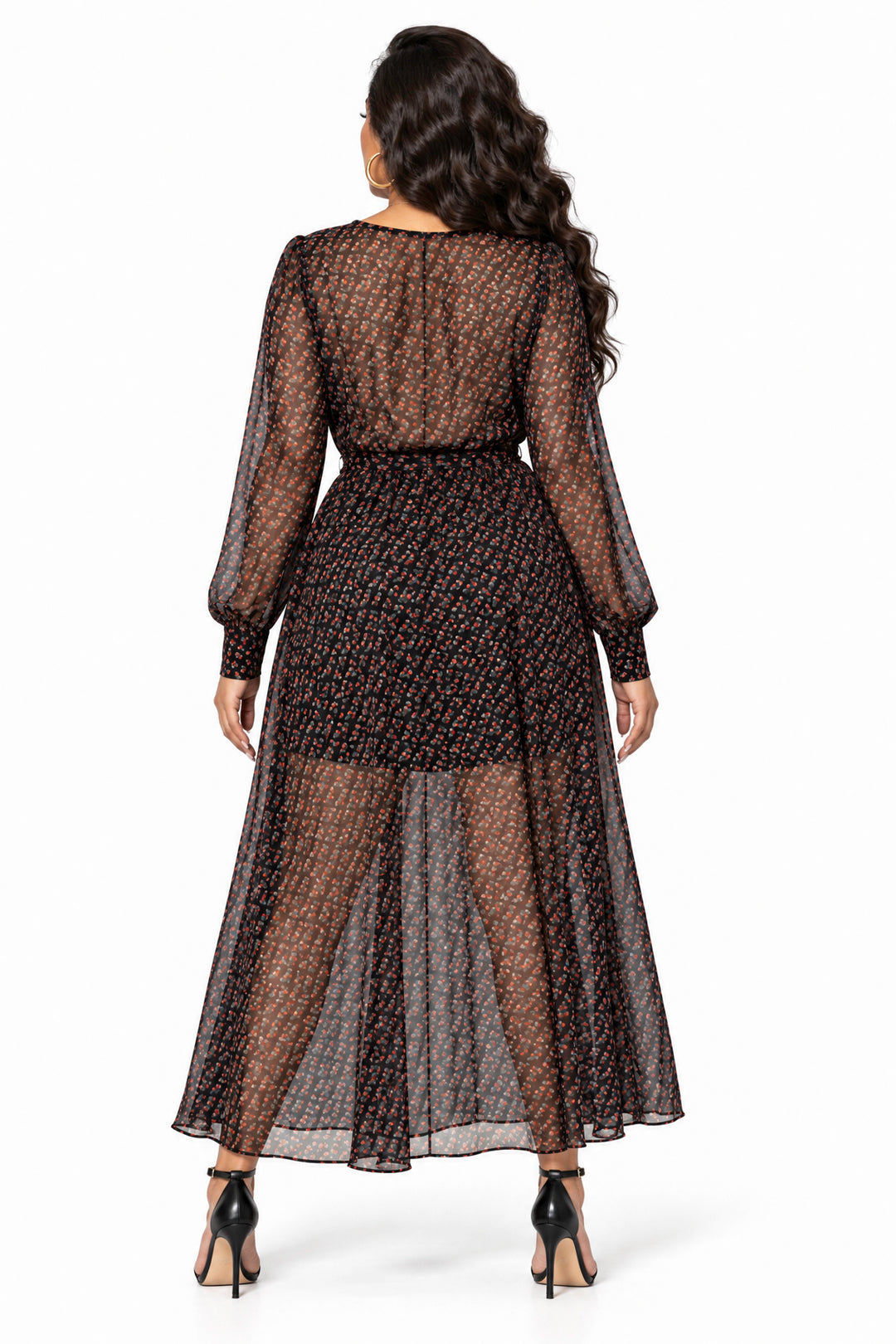 Spy Zone Dresses Ondine Petite Rose Maxi Dress - Black