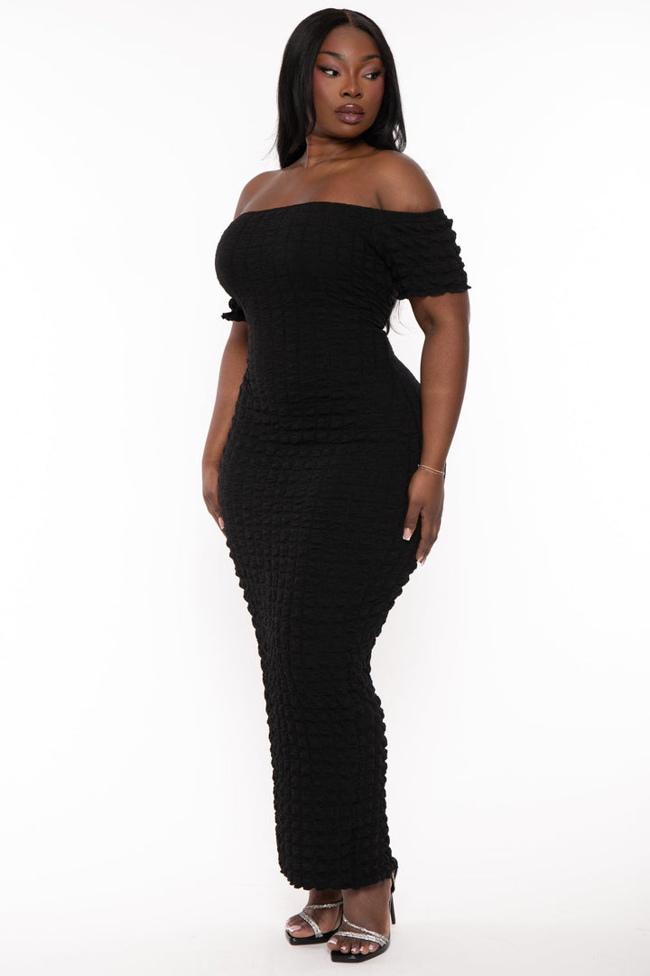 Curvy Sense Dresses Plus Size Arlissa Tube Maxi Dress - Black