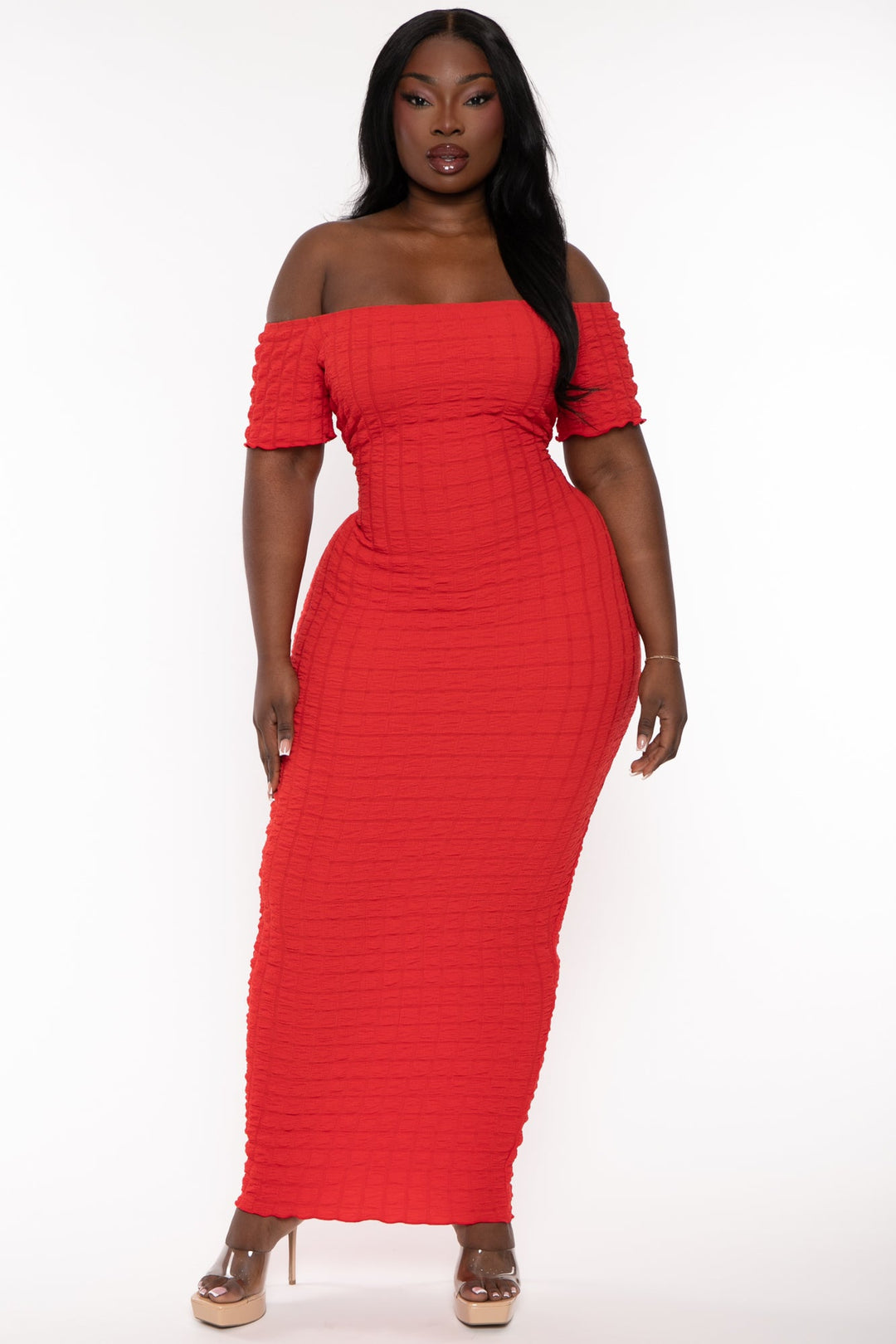 Curvy Sense Dresses 1X / Red Plus Size Arlissa Tube Maxi Dress - Red