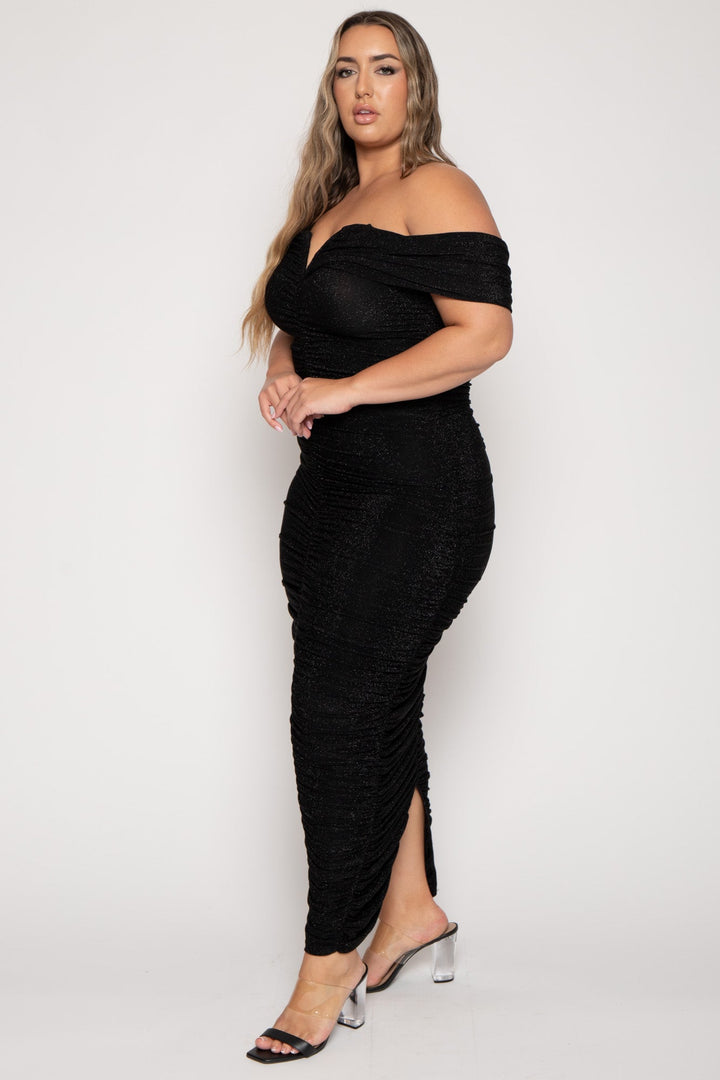 Curvy Sense Dresses Plus Size Audrina Maxi  Dress -Black