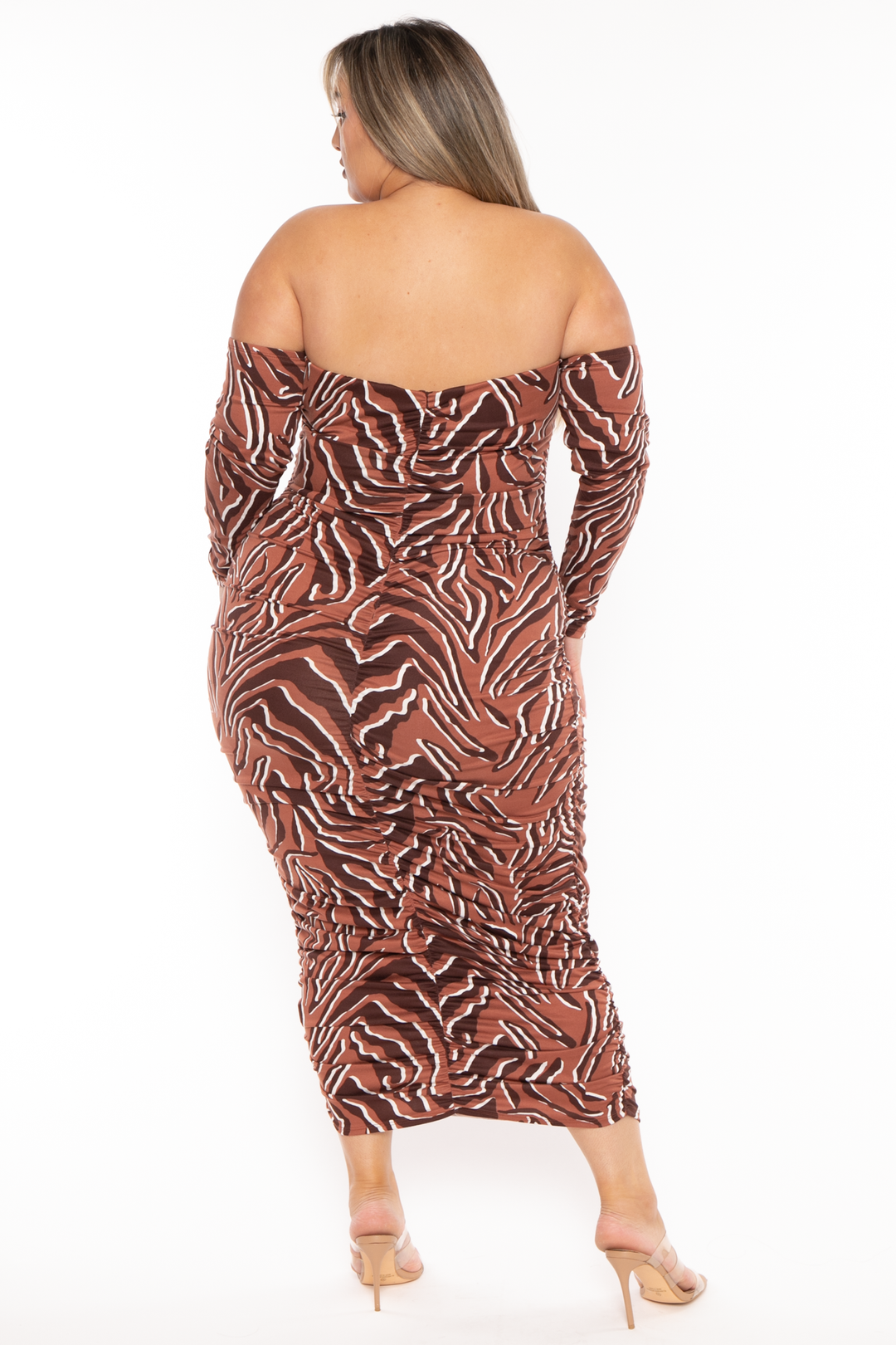 Plus Size Aura Tube Maxi Dress - Brown 1X / Brown at Curvy Sense Plus Size Aura Tube Maxi Dress - Brown 1X / Brown at Curvy Sense