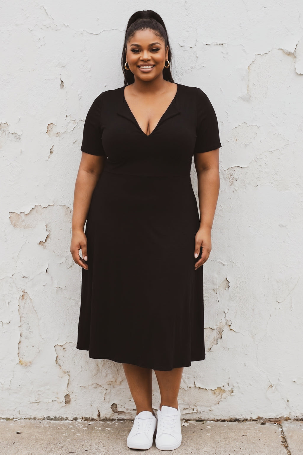a line dress for curvy women Plus Size Aveline Charm cocktail-floral-dresses Size:FR32 - US2- UK6 350 Best 90s fashion This elegant plus size