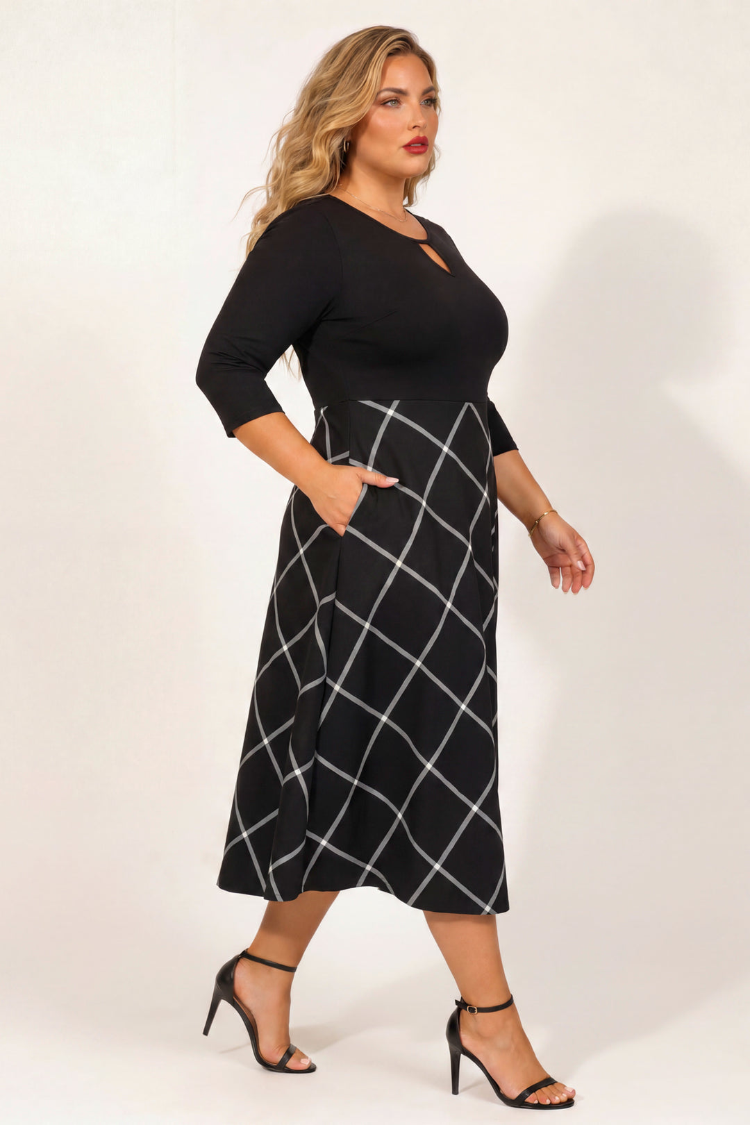 Curvy Sense Inc. Dresses Plus Size Aveline Grace Dress - Black