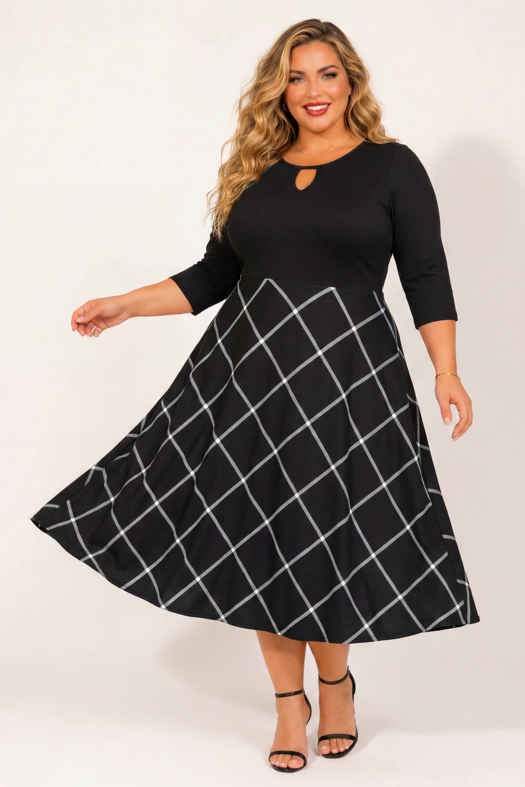 Curvy Sense Inc. Dresses Plus Size Aveline Grace Dress - Black