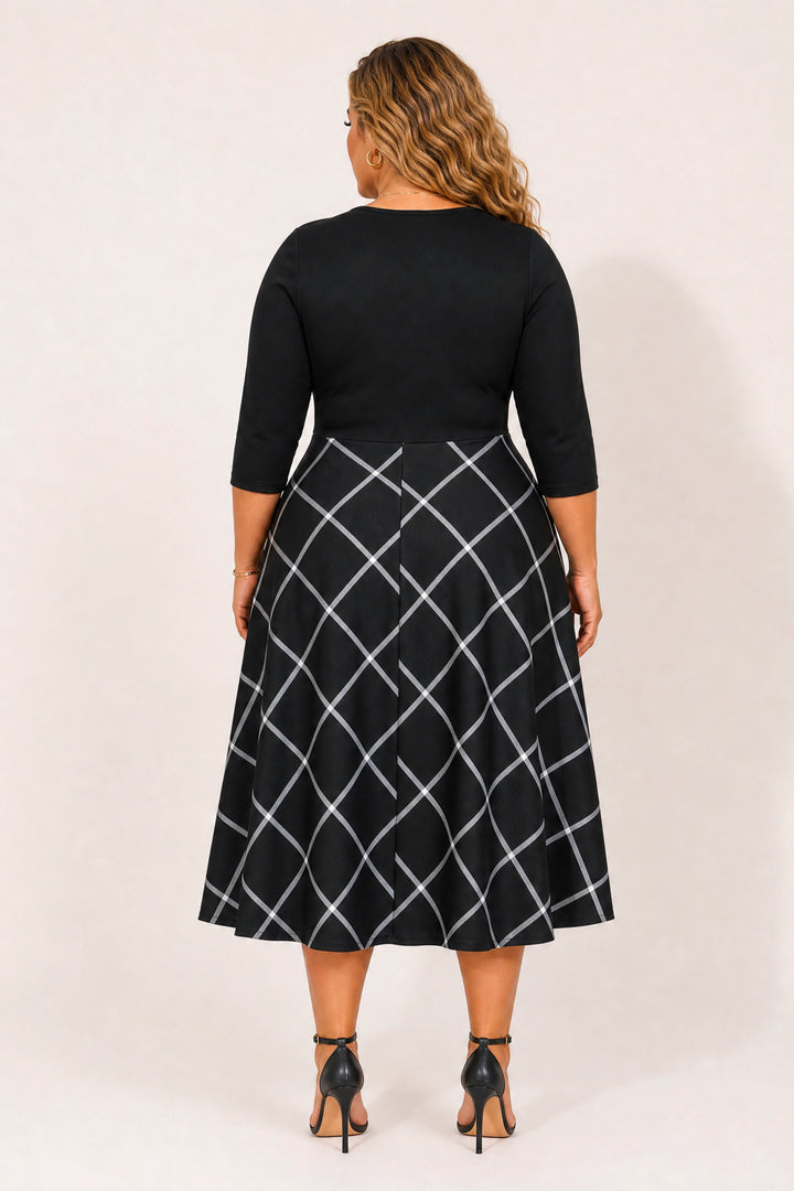 Curvy Sense Inc. Dresses Plus Size Aveline Grace Dress - Black