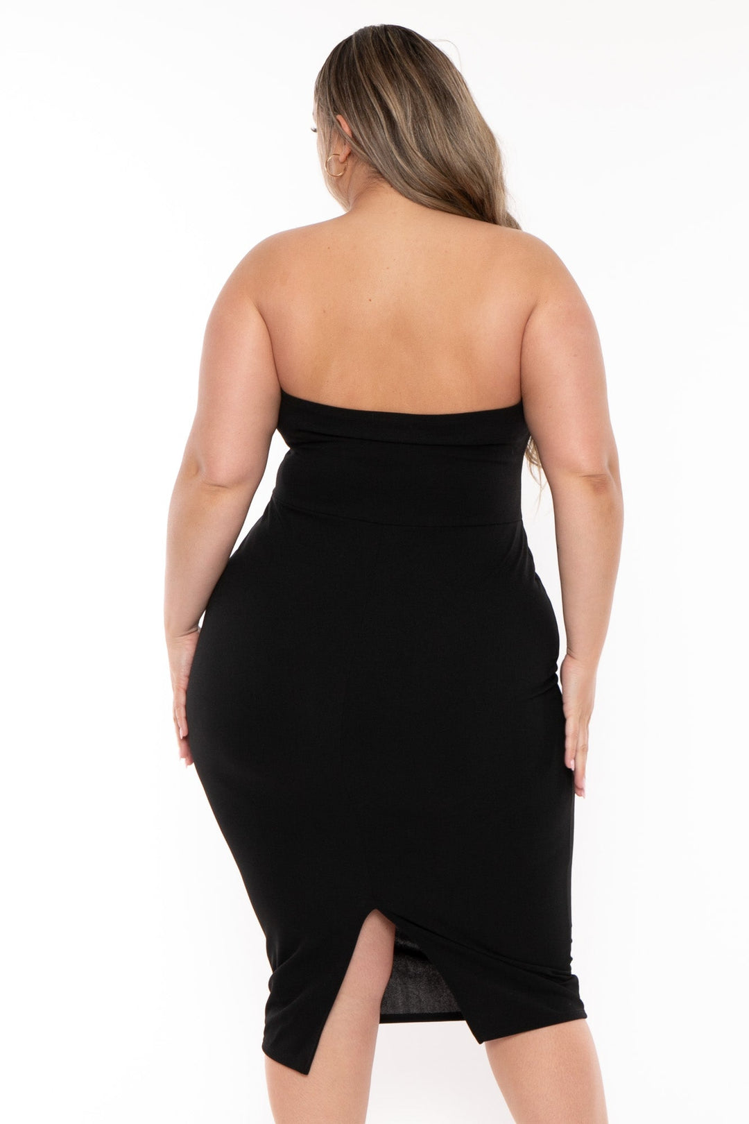 Curvy Sense Dresses Plus Size Bellamy Bodycon Dress -Black