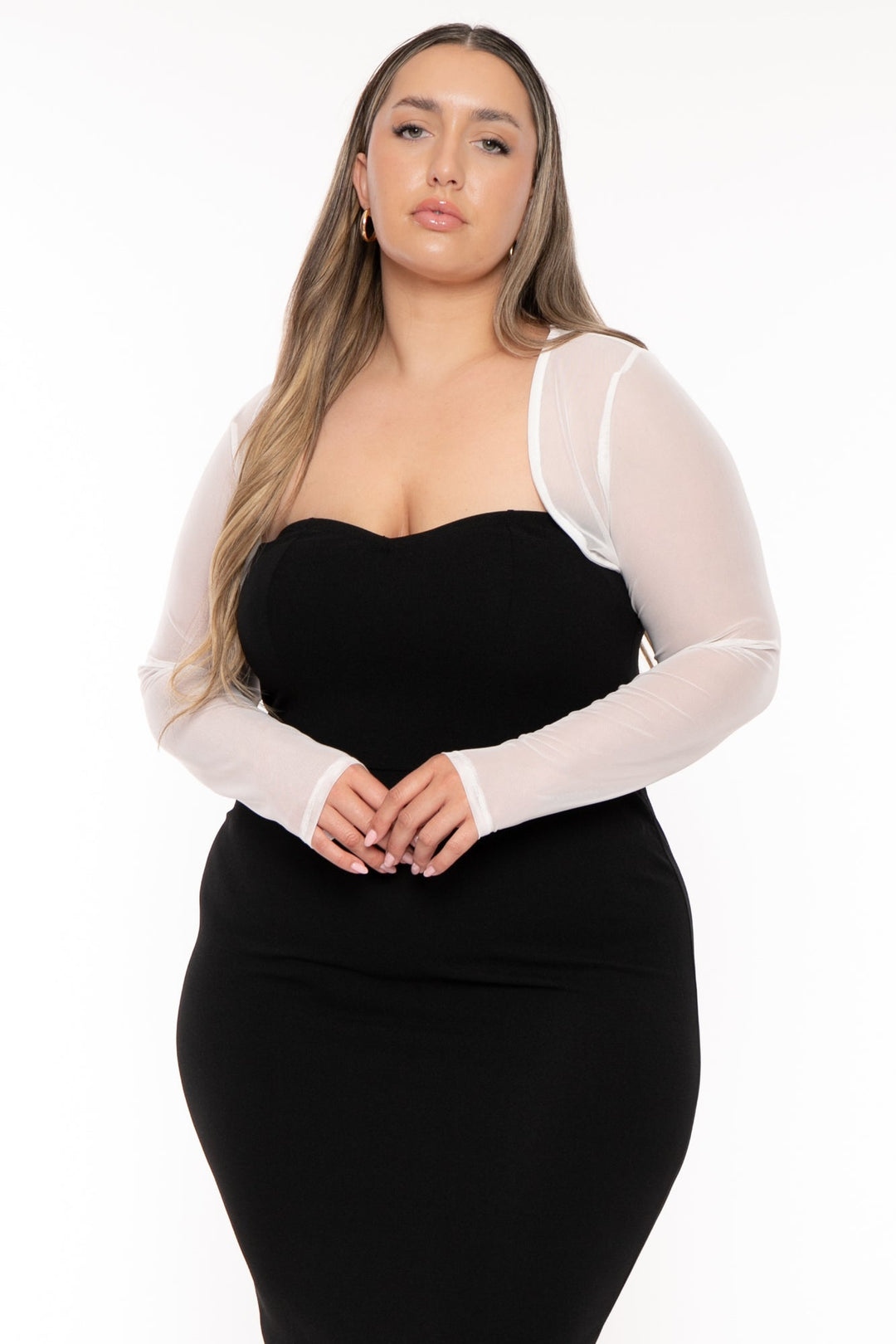 Curvy Sense Dresses Plus Size Bellamy Bodycon Dress -Black