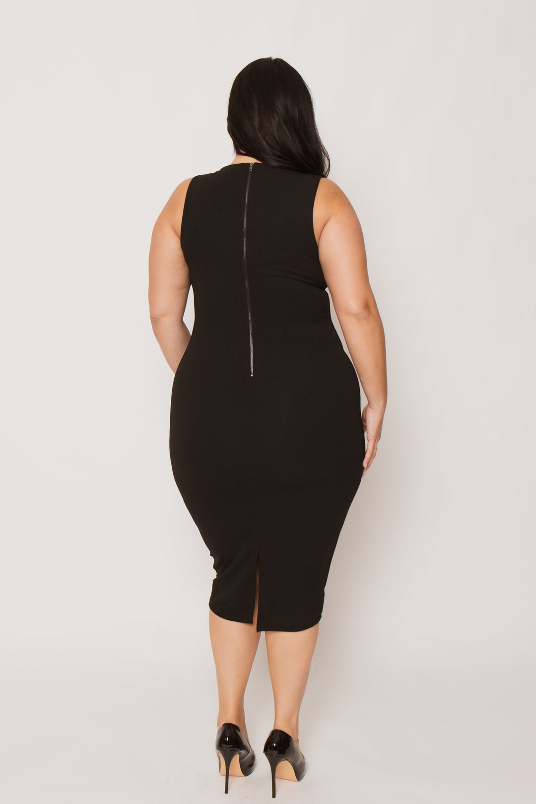 Curvy Sense Inc. Dresses Plus Size Bianca Sculpted Dress - Black