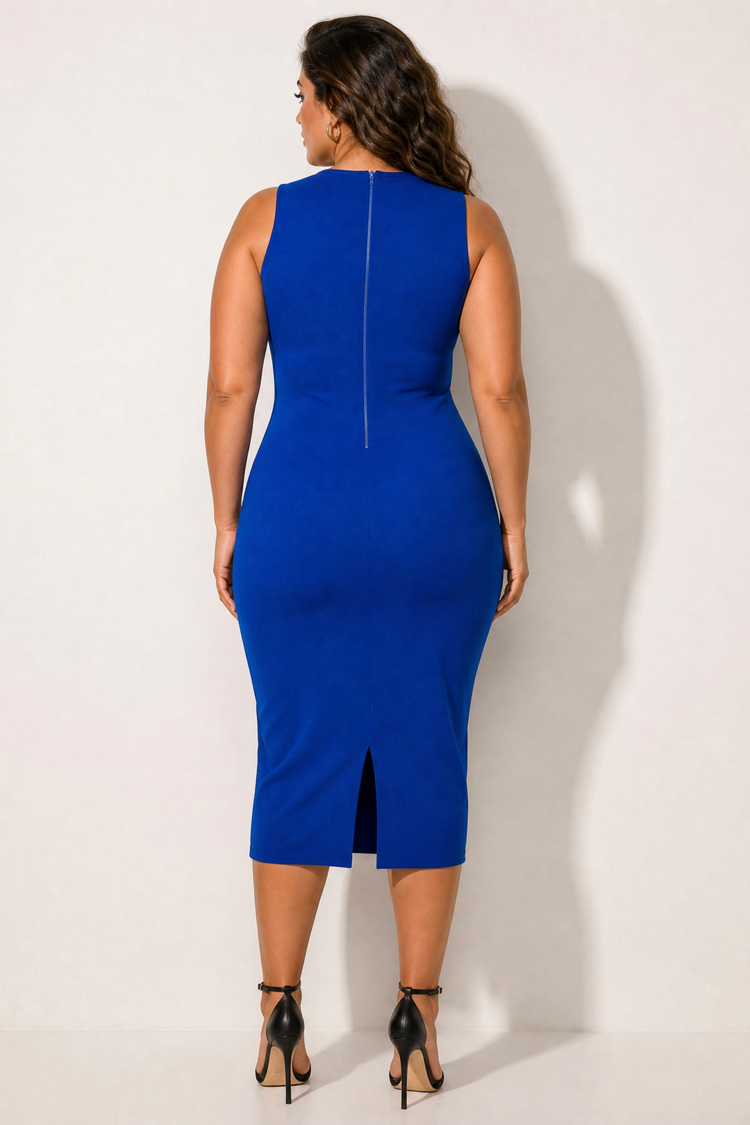 Curvy Sense Inc. Dresses Plus Size Bianca Sculpted Dress - Blue