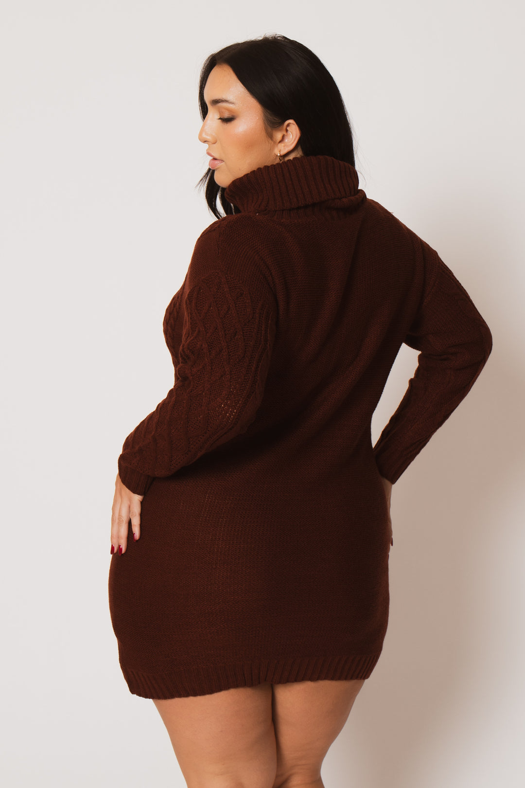 China Dresses Plus Size Camille Sweater Dress - Brick