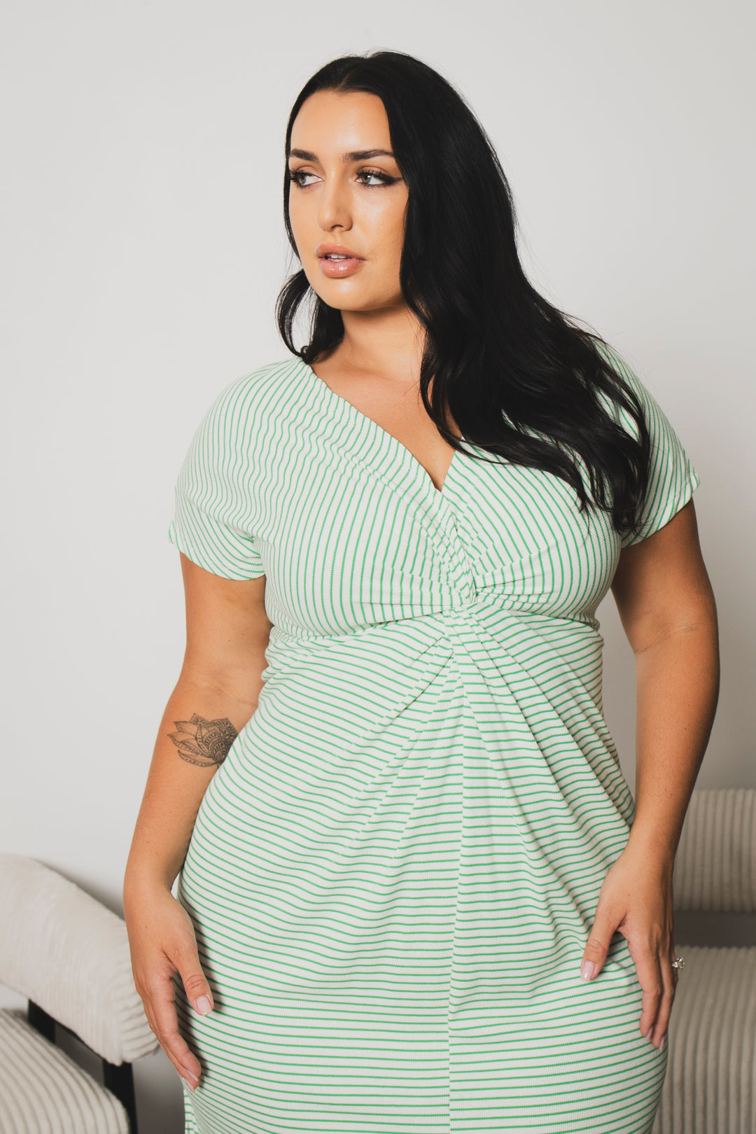 CULTURE CODE Dresses Plus Size Cayce Front Twist  Maxi Dress  - Green