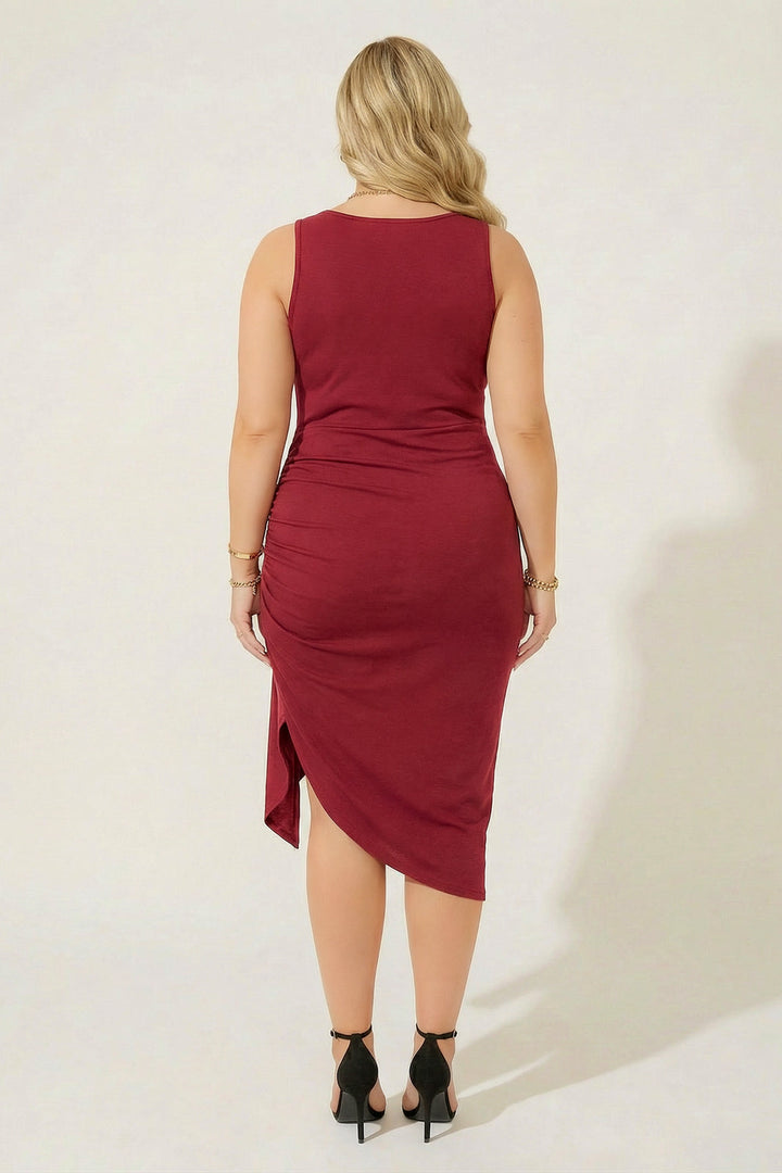 Curvy Sense Inc. Dresses Plus Size Chic Command Dress - Burgundy