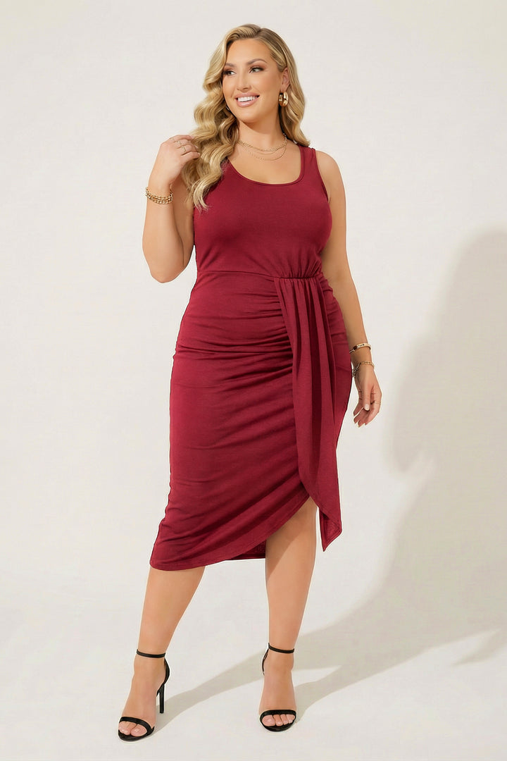 Curvy Sense Inc. Dresses Plus Size Chic Command Dress - Burgundy