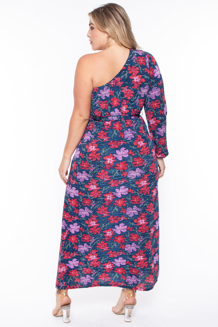 Curvy Sense Dresses Plus Size Condesa Asymmetric Dress - Multi