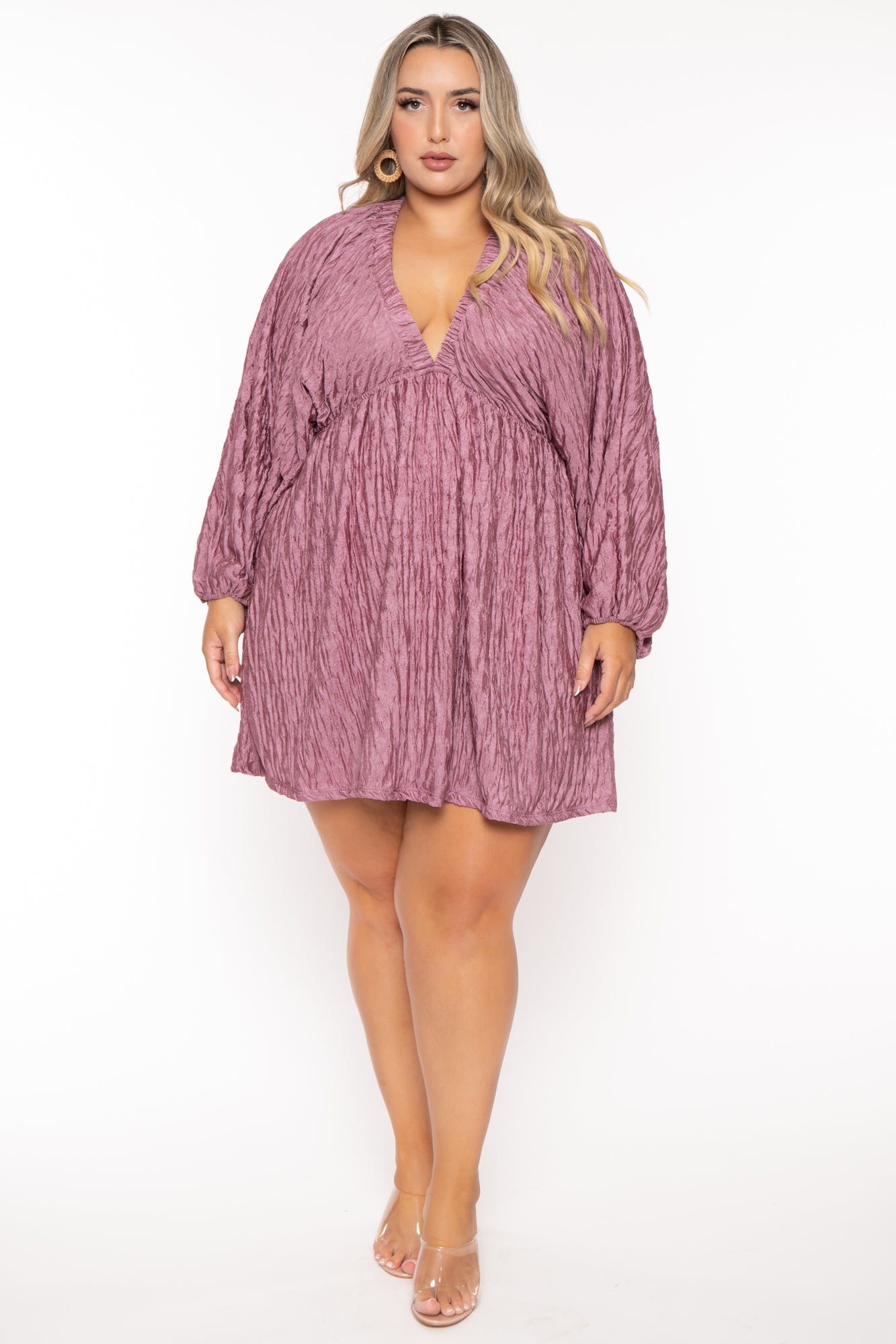 Crinkle dresses shop plus size