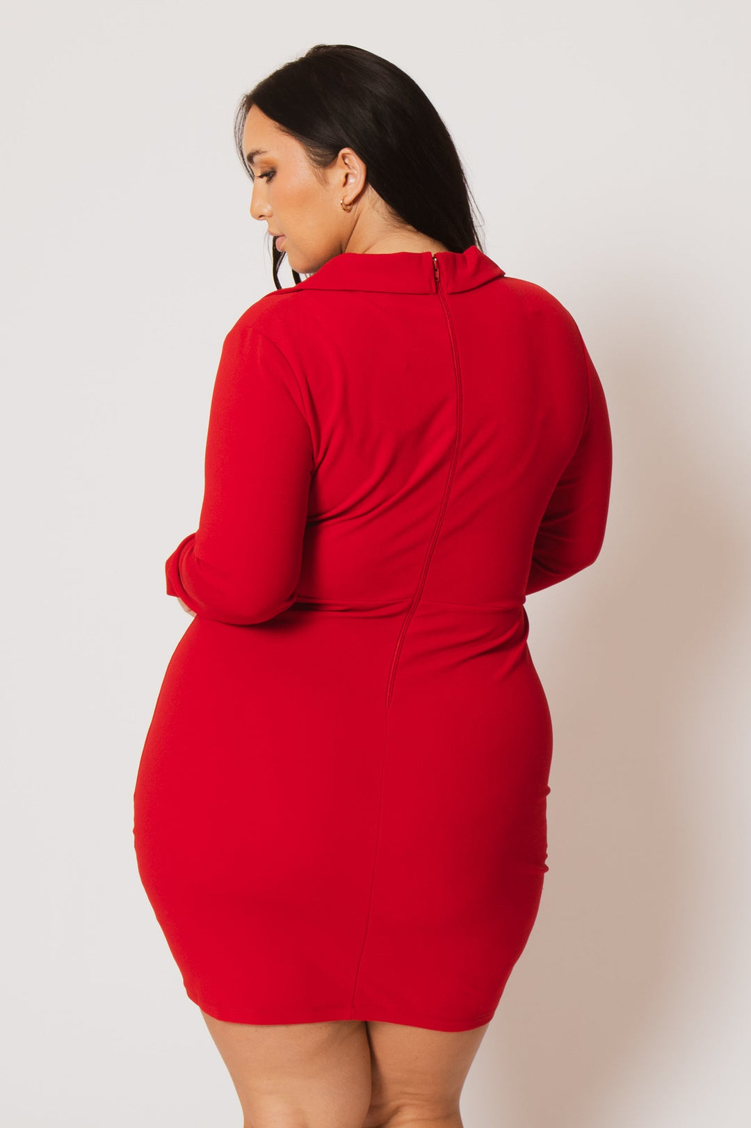 red semi formal dress plus size La Femme 29521 - Short Jersey Sheath Dress