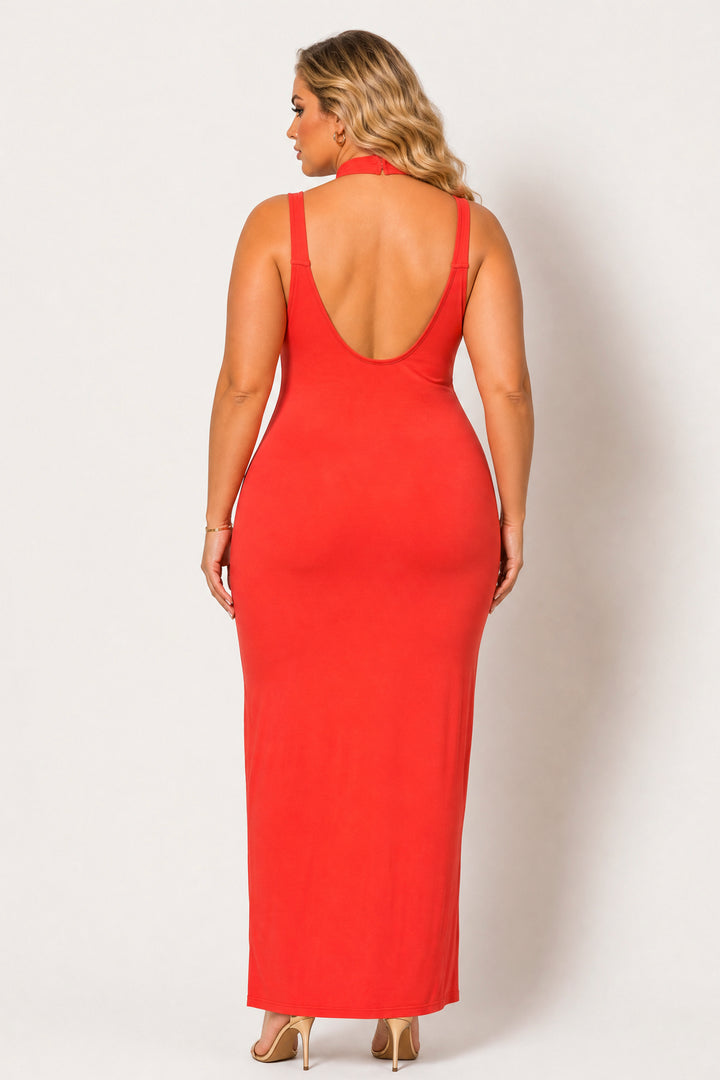 K TOO Dresses Plus Size Daring Escape Dress - Coral