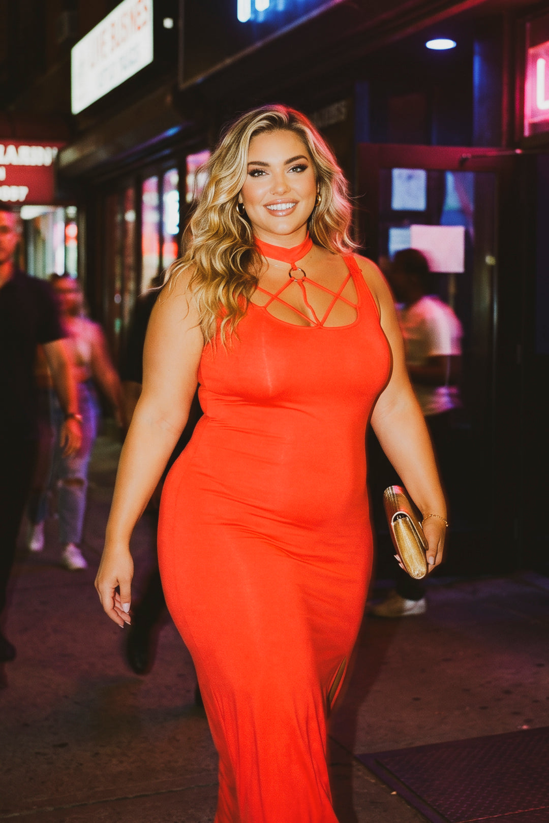 K TOO Dresses Plus Size Daring Escape Dress - Coral
