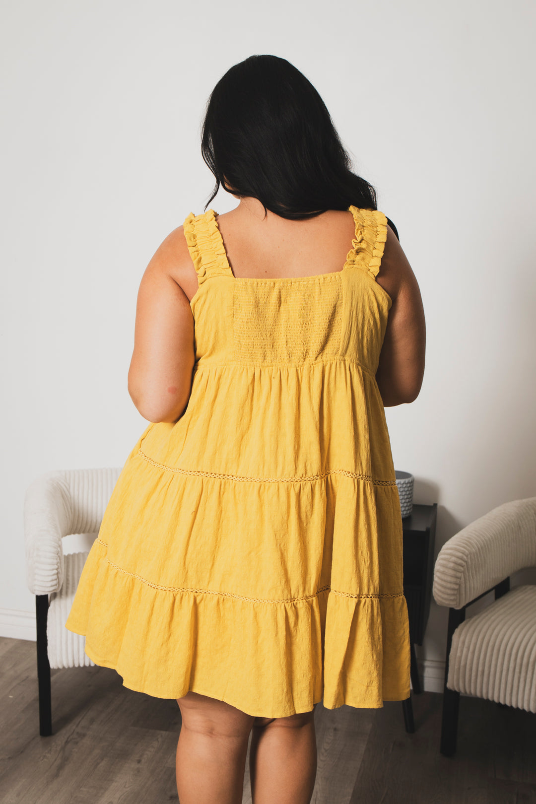 Simi Bloom Dresses Plus Size Daydream Stroll Dress - Mustard