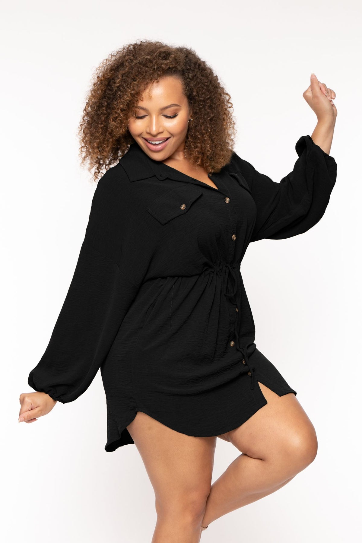 eileen fisher organic cotton jersey round neck dress Eileen Fisher Women's Short Sleeve Midi Dress - Black