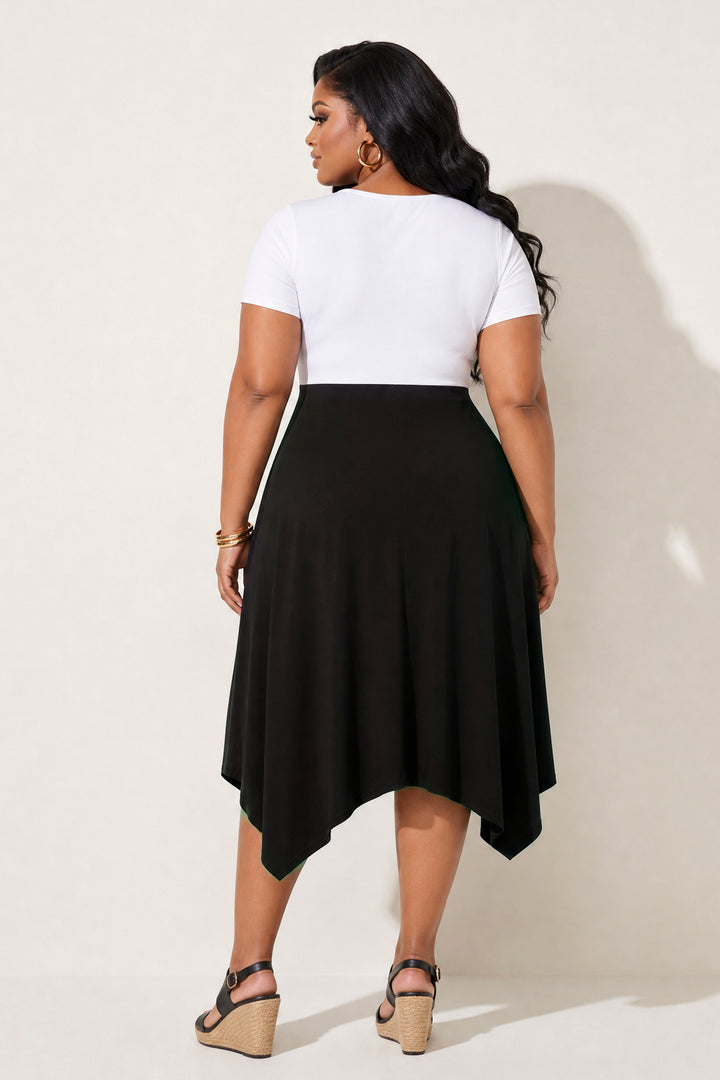 Curvy Sense Inc. Dresses Plus Size Effortless Elegance Dress - Black