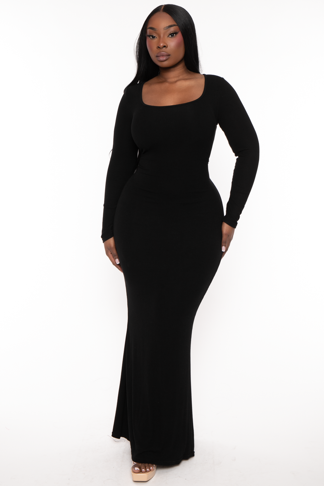 XIAMEN HEXIN INTERNATIONAL Dresses 1X Plus Size Elanor Shapeware Dress - Black