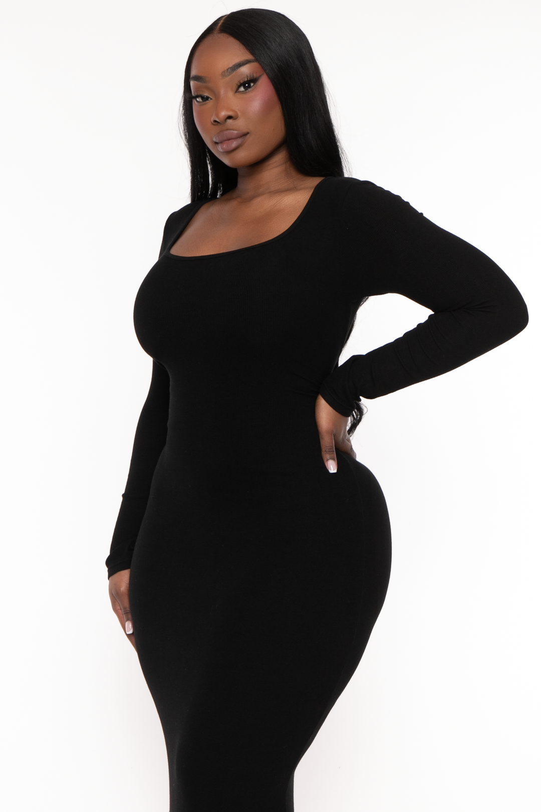 XIAMEN HEXIN INTERNATIONAL Dresses Plus Size Elanor Shapeware Dress - Black