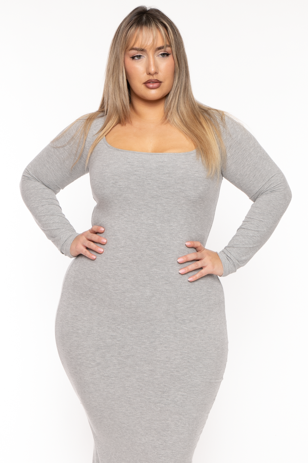 Plus Size Glitter Ruched Bodycon Dress- Red