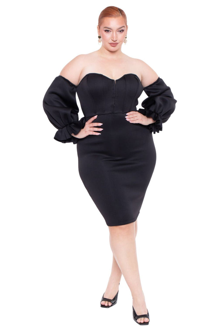 Va Va Voom Dresses Plus Size Elara Dress  - Black