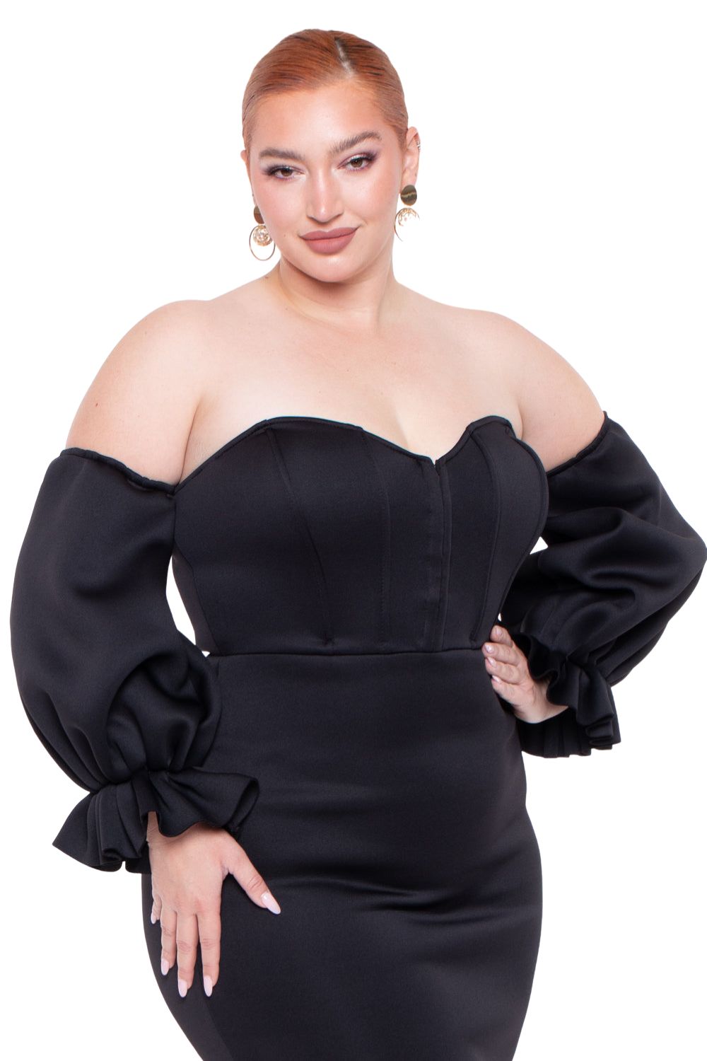 Va Va Voom Dresses Plus Size Elara Dress  - Black