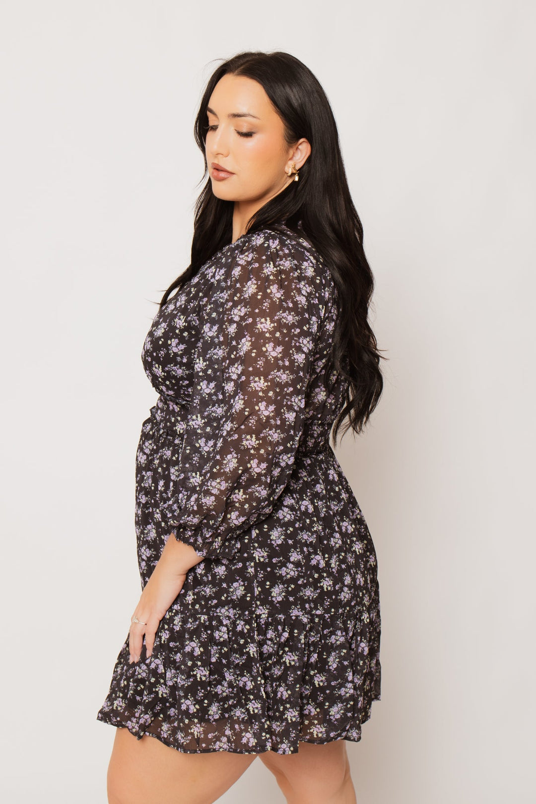 Talent Dresses Plus Size Elara Ruffle Dress - Black