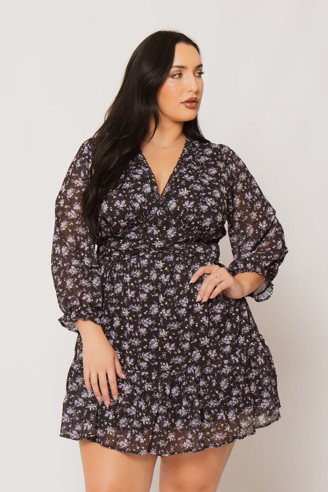 Talent Dresses Plus Size Elara Ruffle Dress - Black