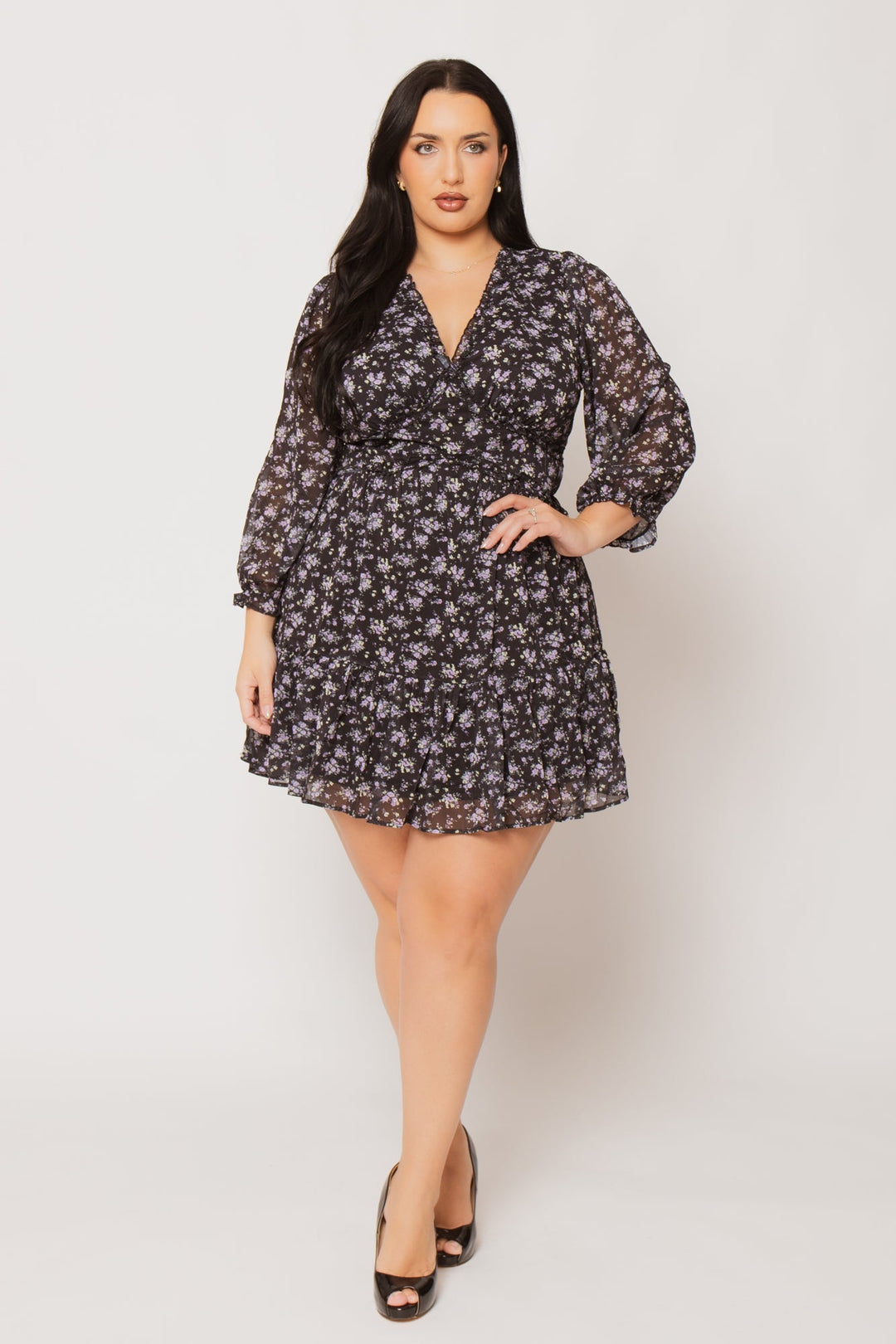 Talent Dresses Plus Size Elara Ruffle Dress - Black