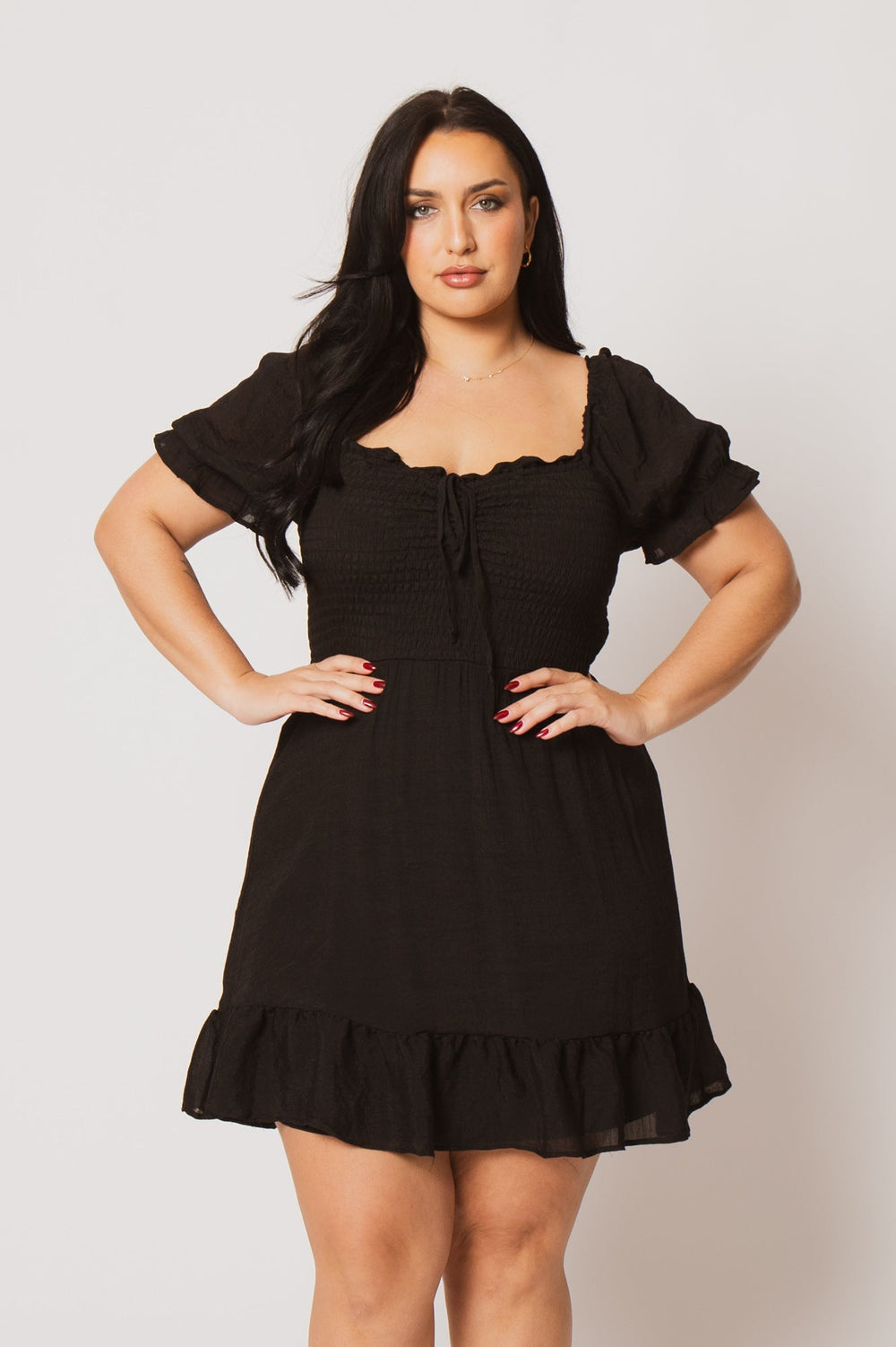 Winslow Dresses Plus Size Elena Ruffle Dress - Black