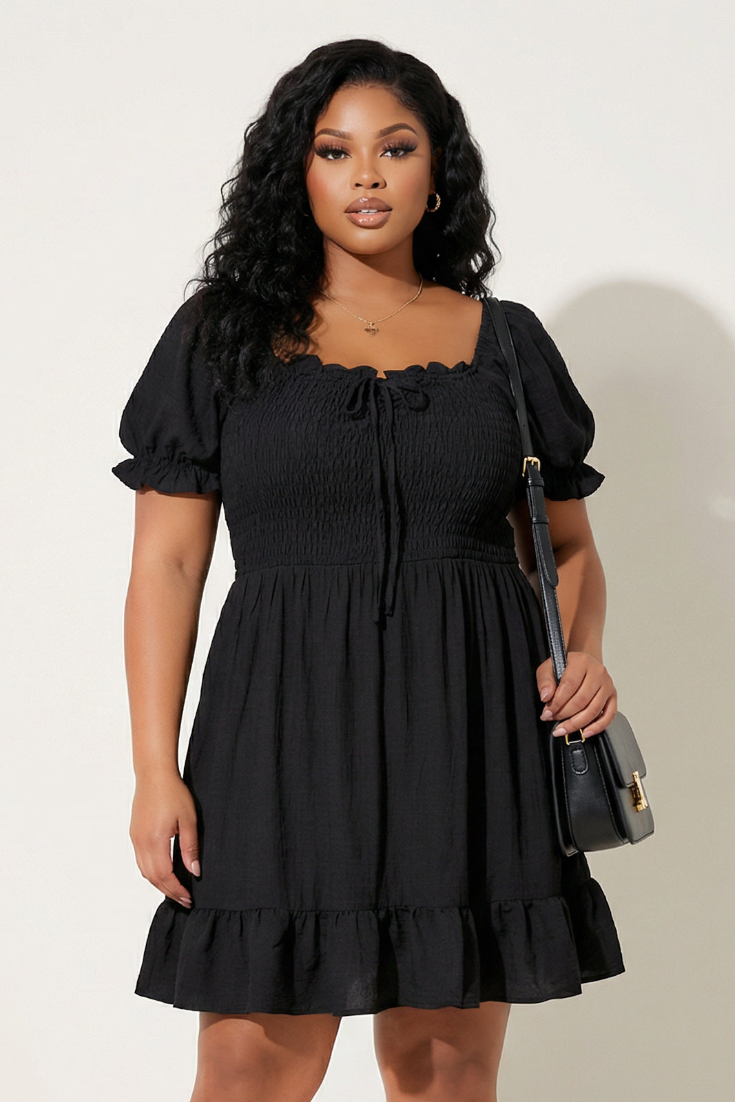 Winslow Dresses Plus Size Elena Ruffle Dress - Black