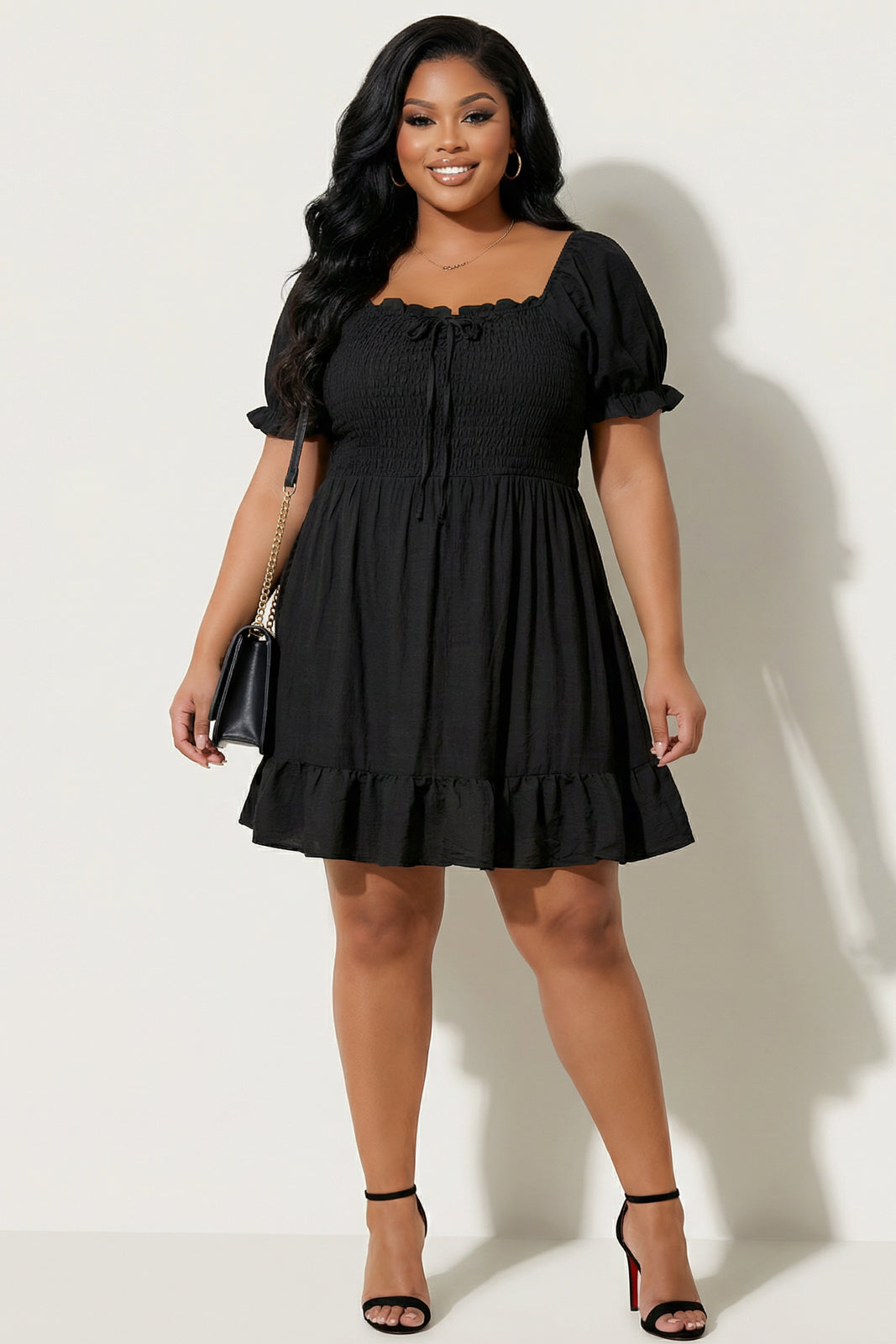 Winslow Dresses Plus Size Elena Ruffle Dress - Black