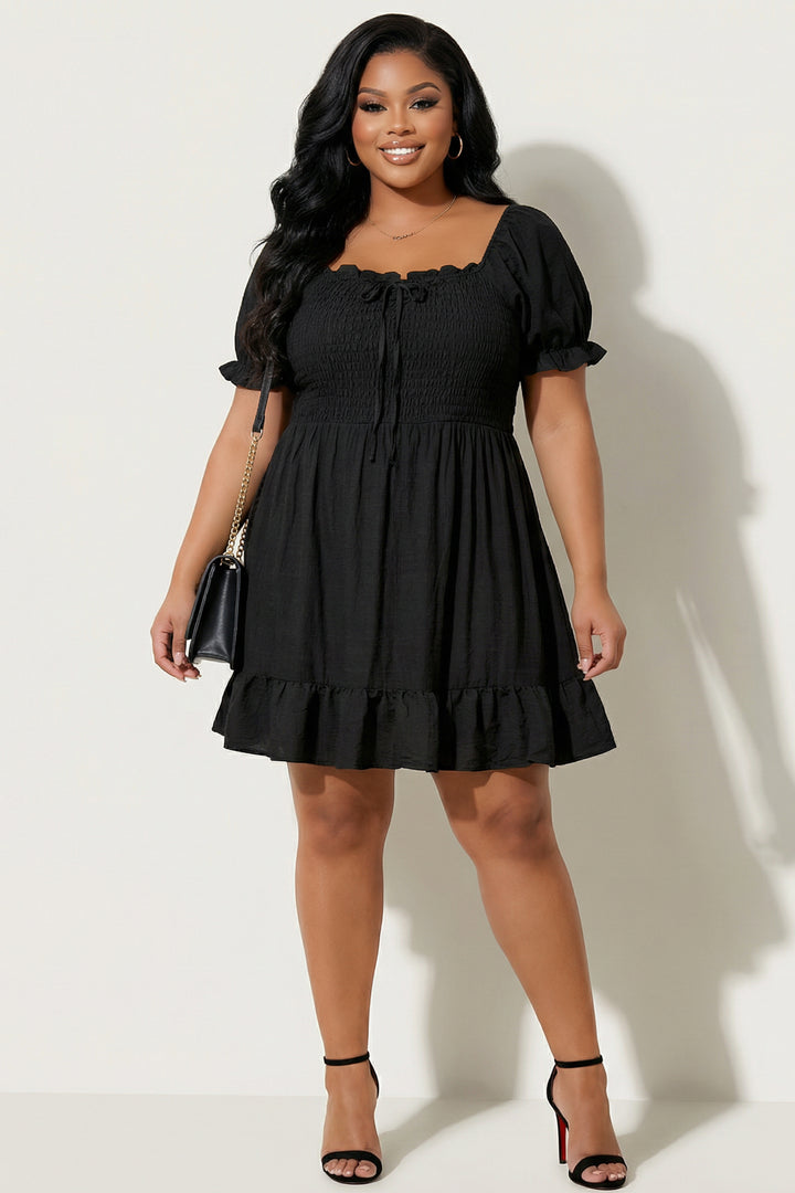 Winslow Dresses Plus Size Elena Ruffle Dress - Black