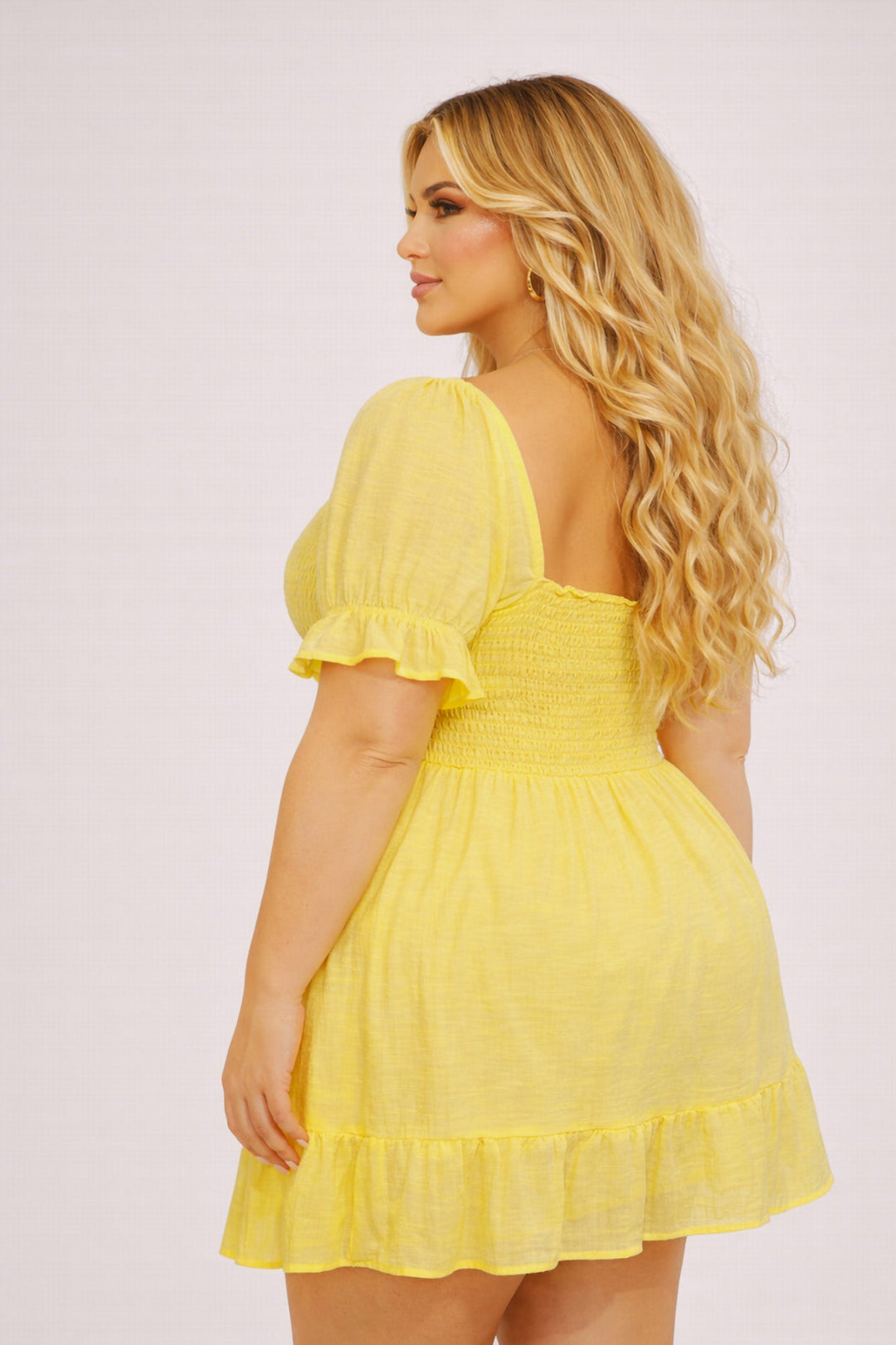 Winslow Dresses Plus Size Elena Ruffle Dress - Yellow