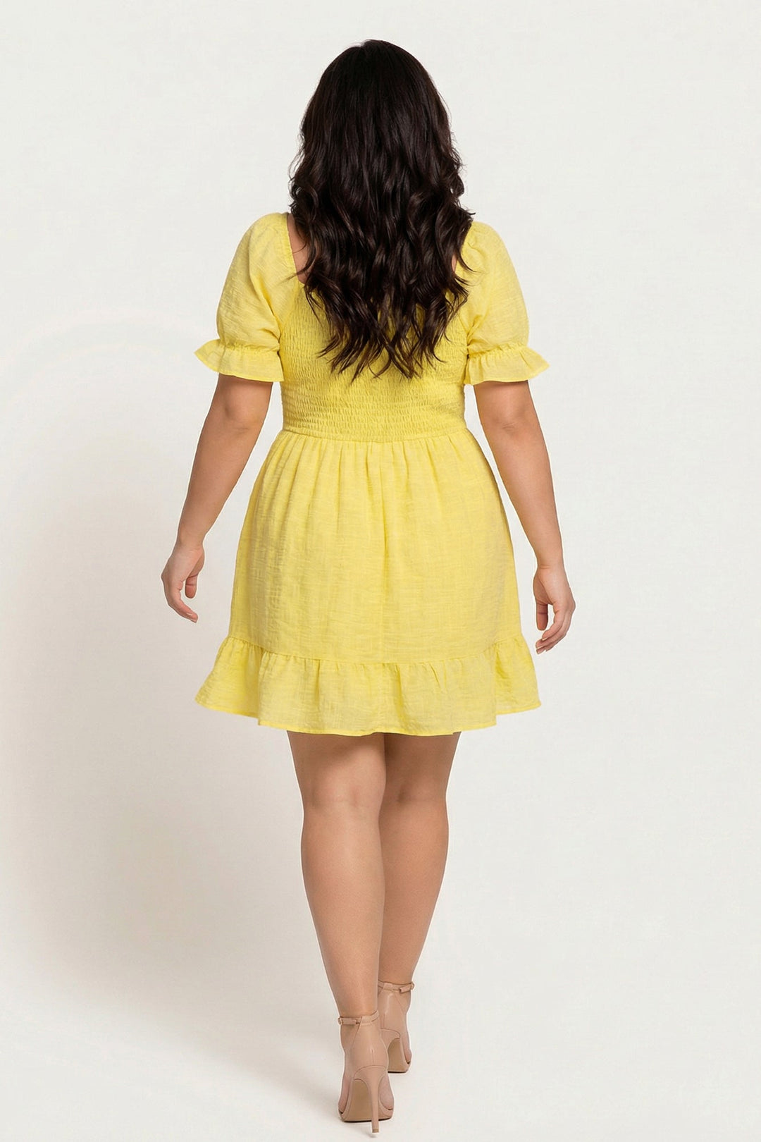 yellow plus size evening dresses Plus Size Yellow Strapless High Low Tiered High Low formal gown for Black Girls