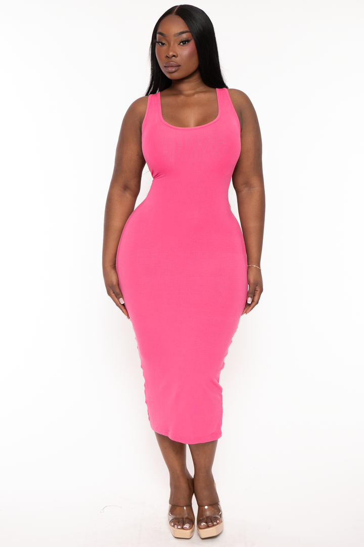 XIAMEN HEXIN INTERNATIONAL Dresses 1X Plus Size Elianna Shapeware Dress - Pink
