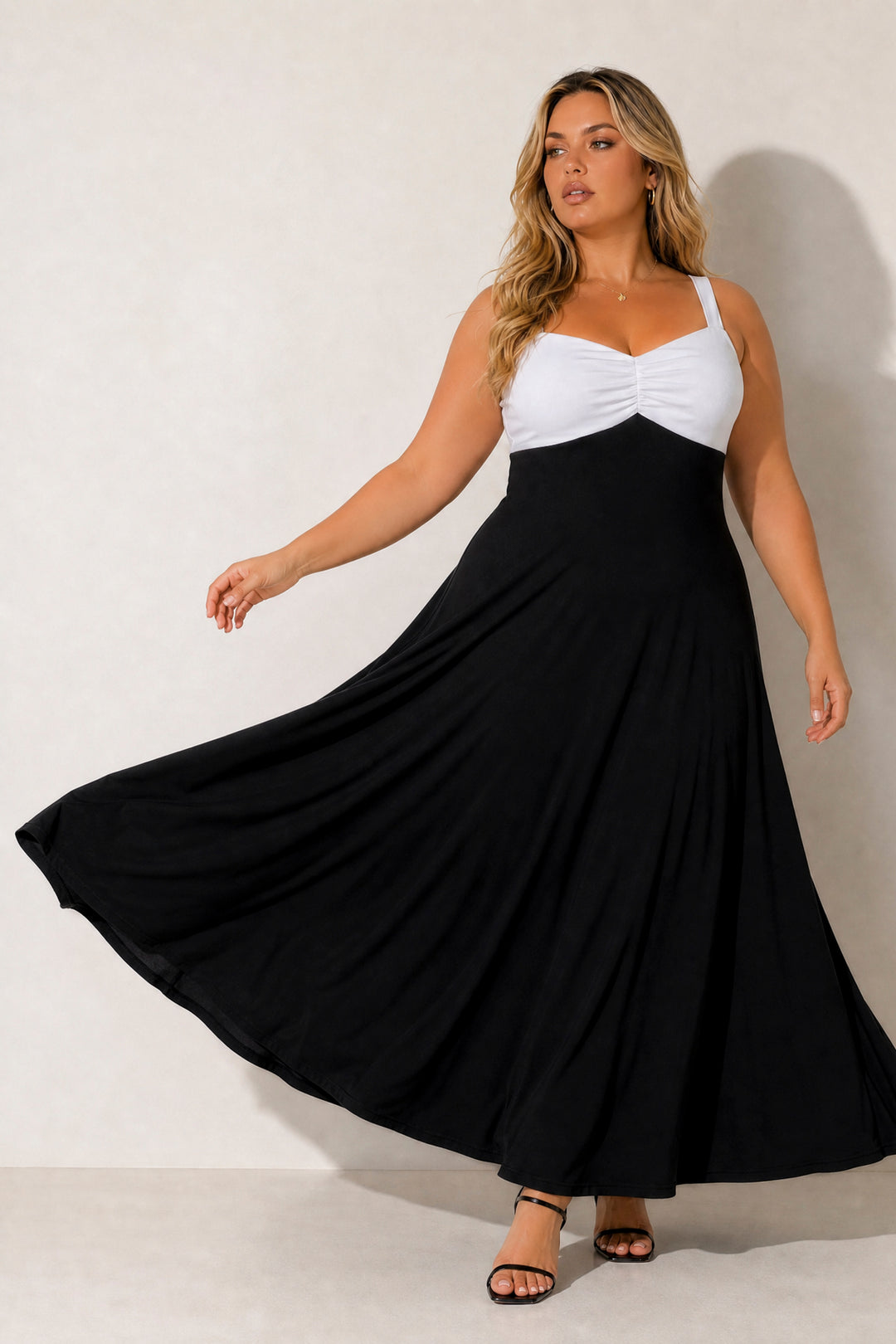black plus size maxi dress Petal and Pup Women's Kadija Designed with a lightweight sheer overlay and stretchy fit Yours Women's Plus Size Black
