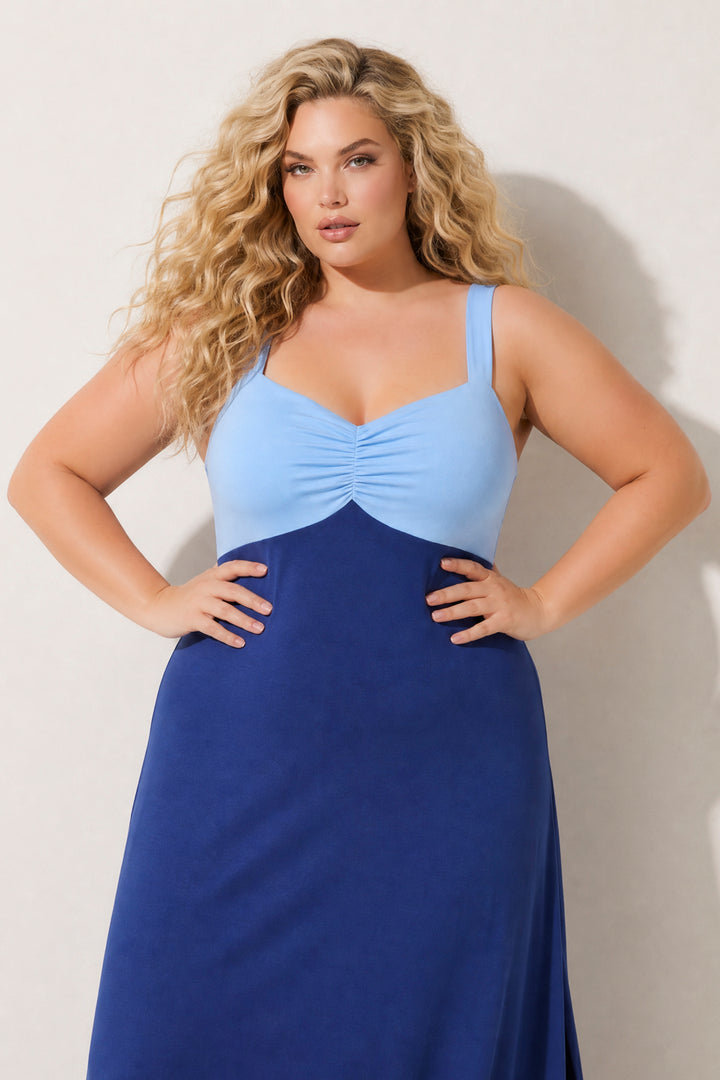 Curvy Sense Inc. Dresses Plus Size Endless Romance Maxi Dress - Blue