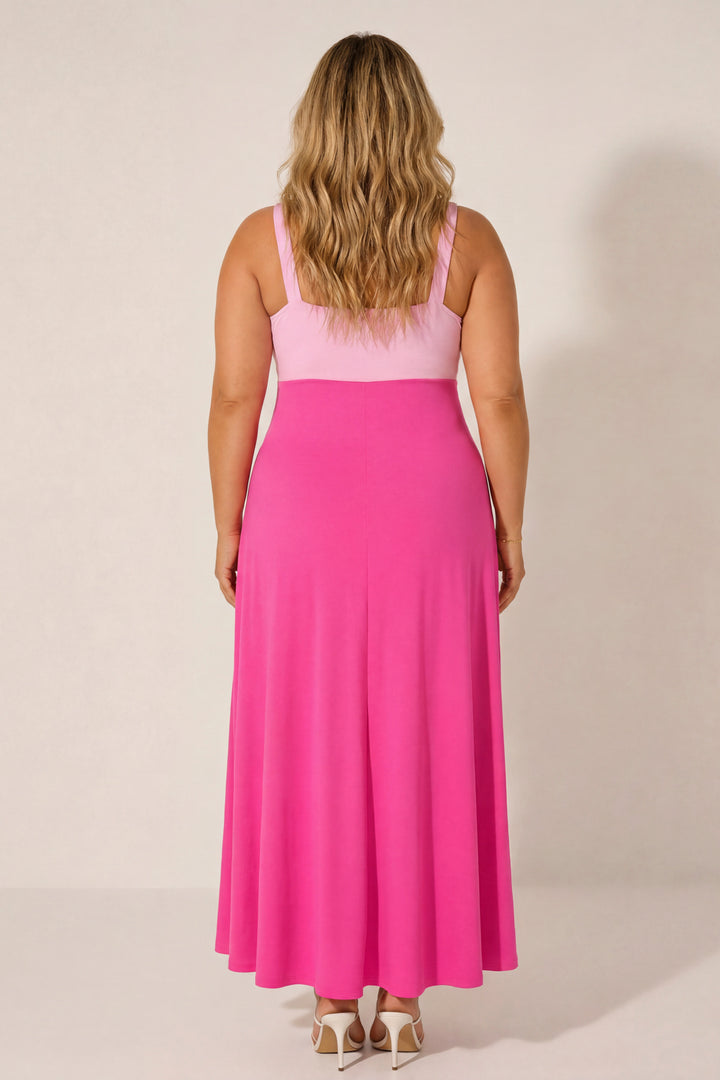 Curvy Sense Inc. Dresses Plus Size Endless Romance Maxi Dress - Pink