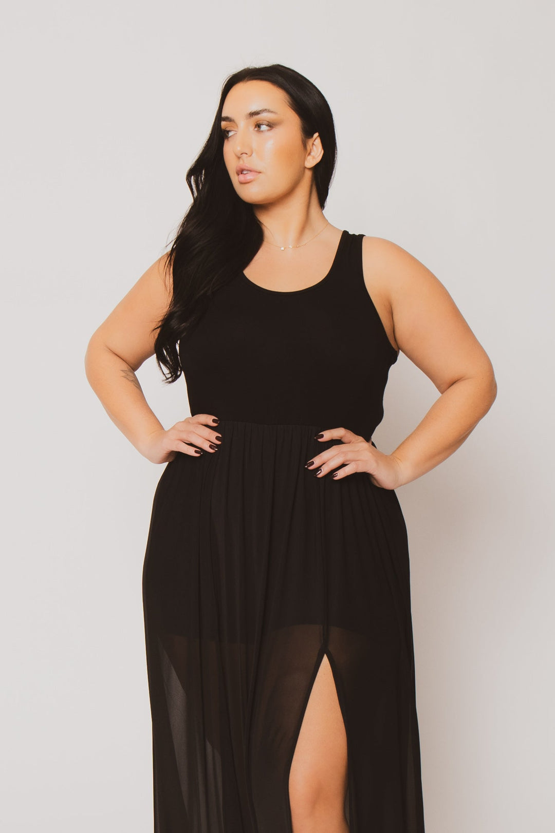 Curvy Sense Inc. Dresses Plus Size Esme Maxi Dress - Black