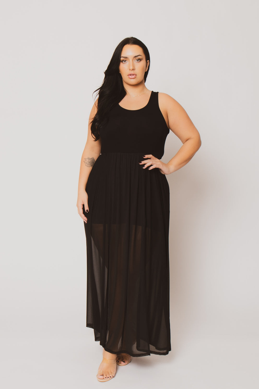 Curvy Sense Inc. Dresses Plus Size Esme Maxi Dress - Black