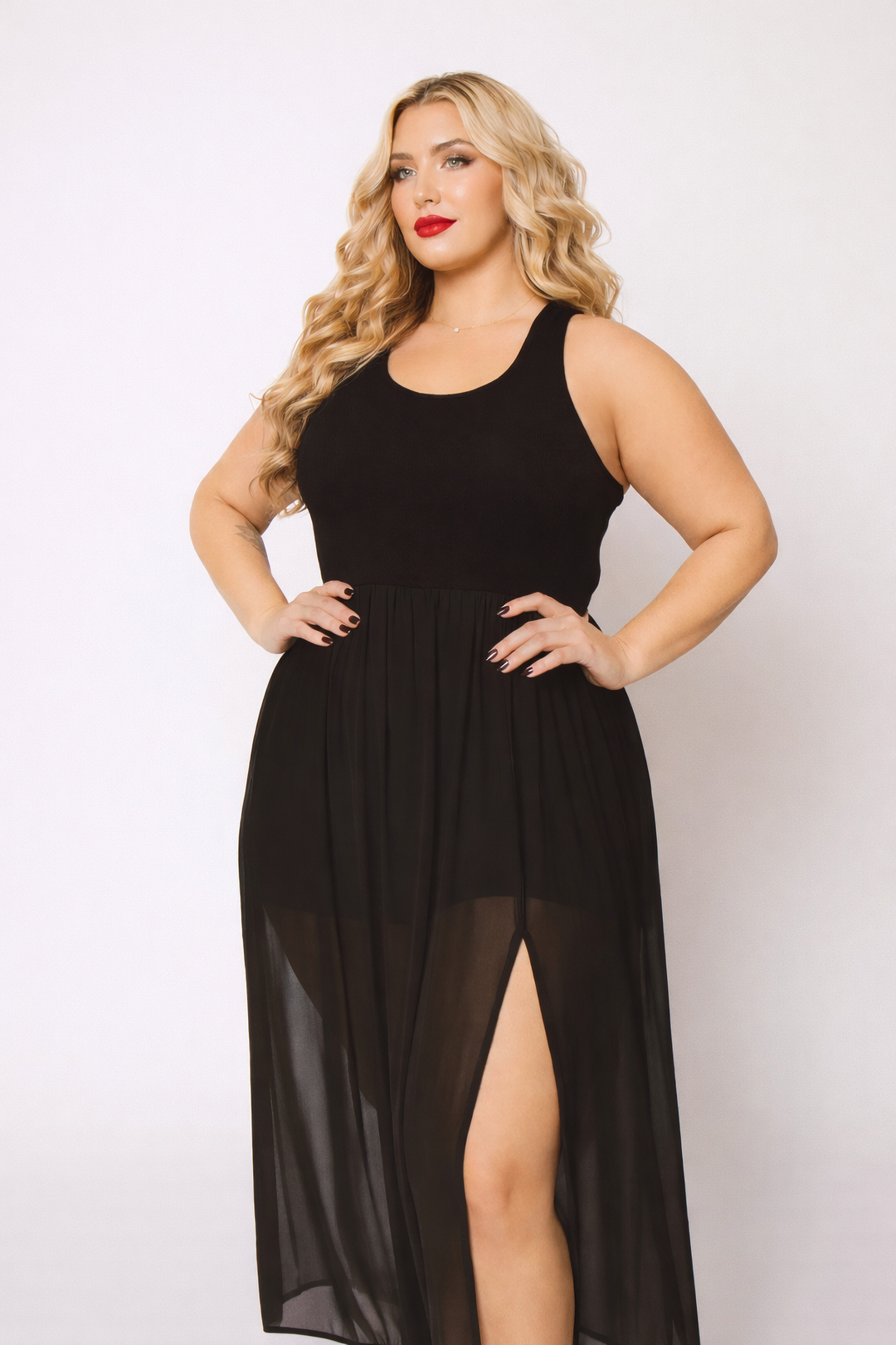 Curvy Sense Inc. Dresses Plus Size Esme Maxi Dress - Black